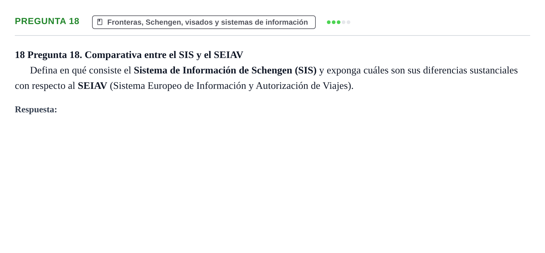 Enunciado: Pregunta 18
