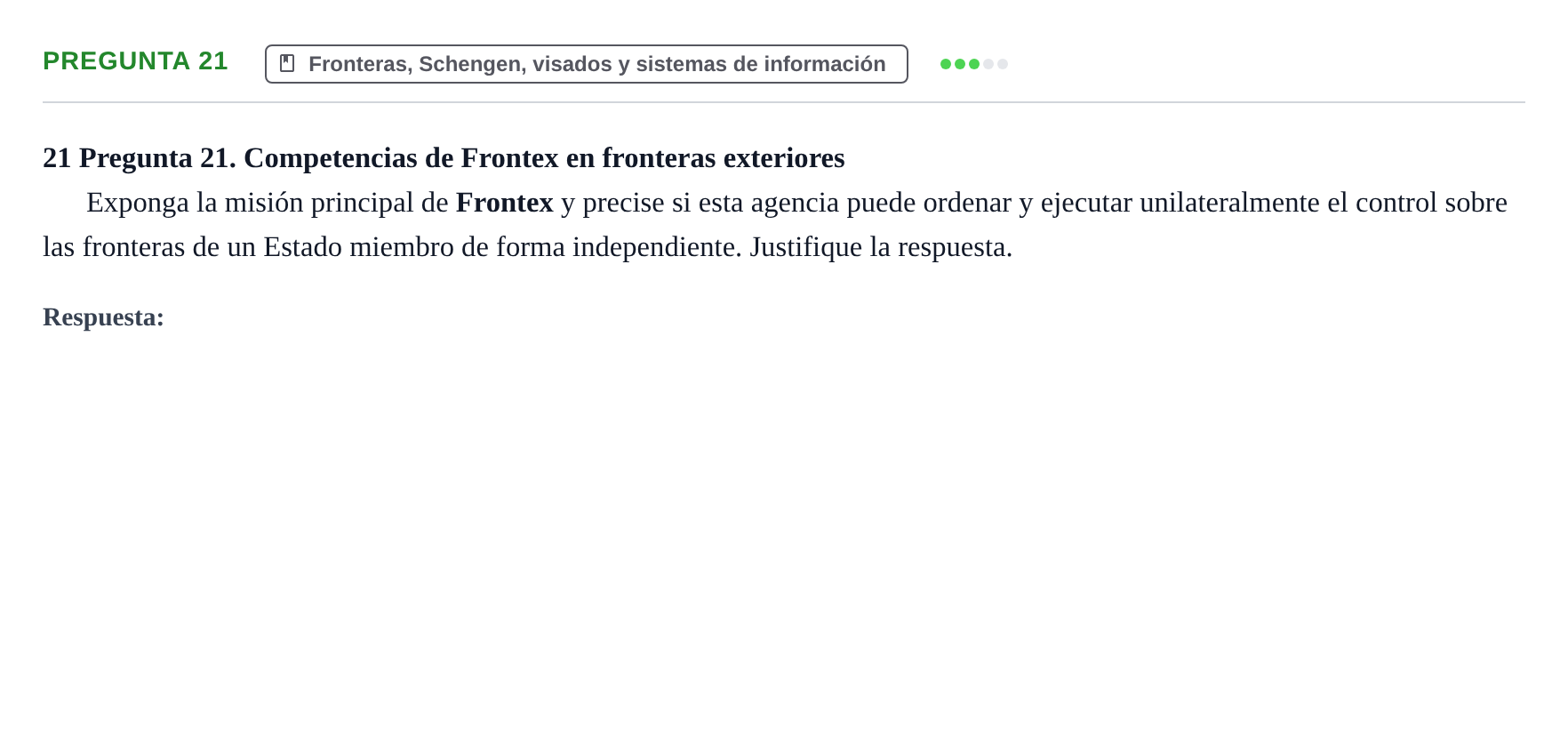 Enunciado: Pregunta 21