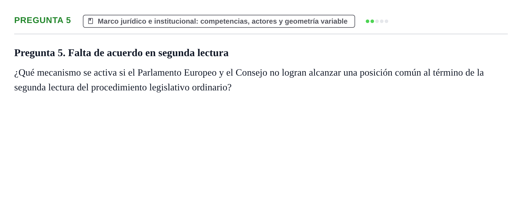 Enunciado: Pregunta 5