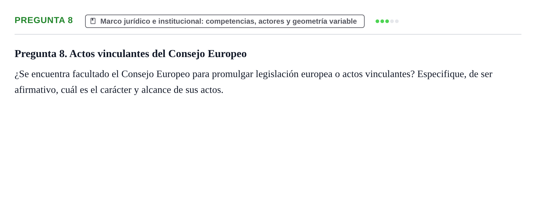 Enunciado: Pregunta 8