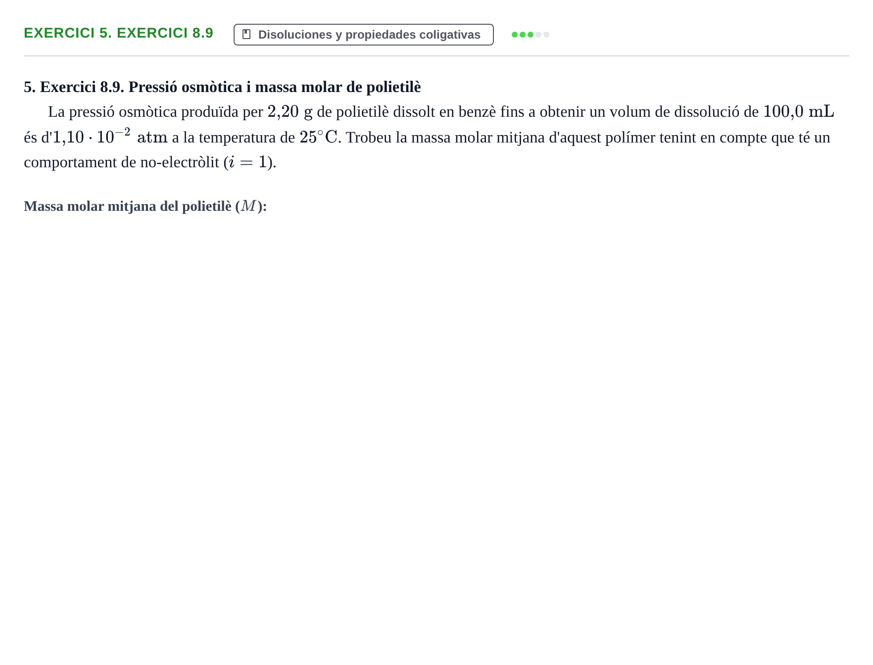 Enunciado: 5. Exercici 8.9