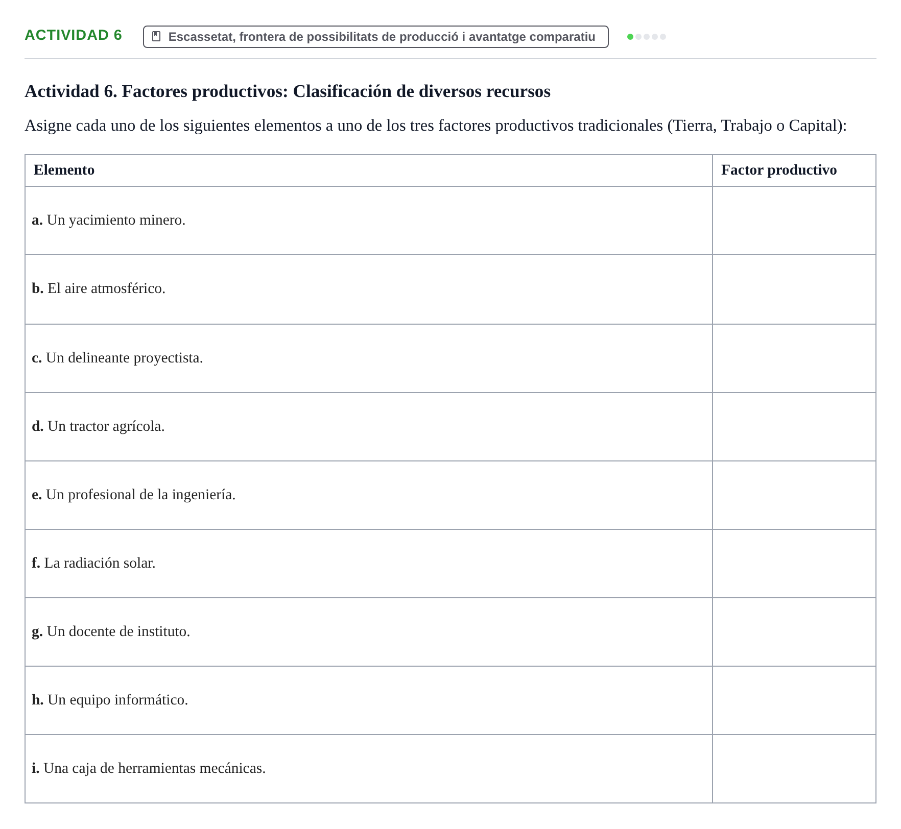 Enunciado: Actividad 6