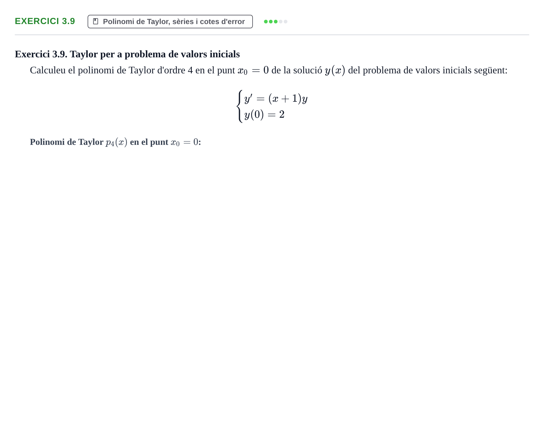 Enunciado: Exercici 3.9