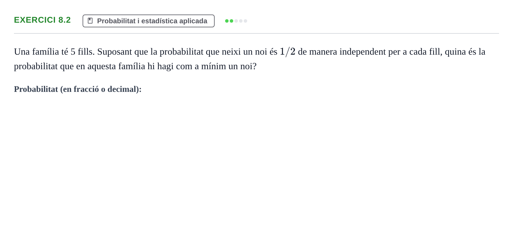 Enunciado: Exercici 8.2