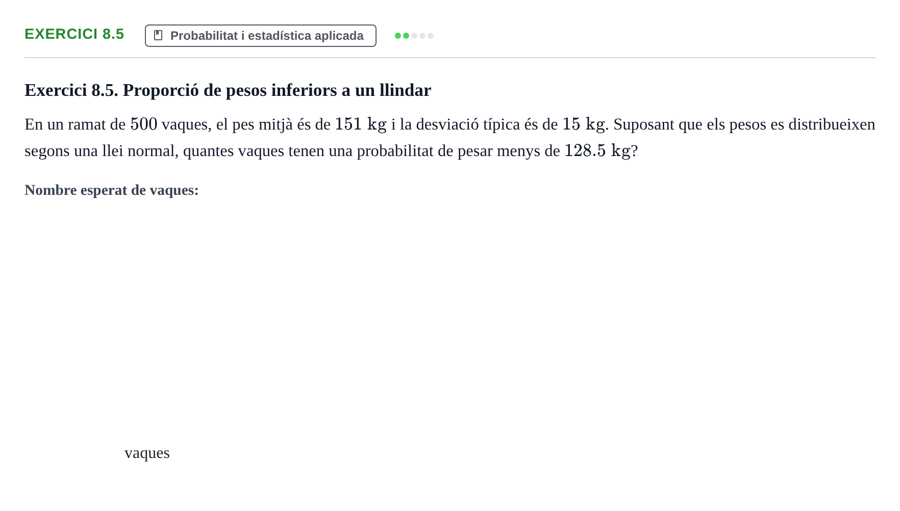 Enunciado: Exercici 8.5