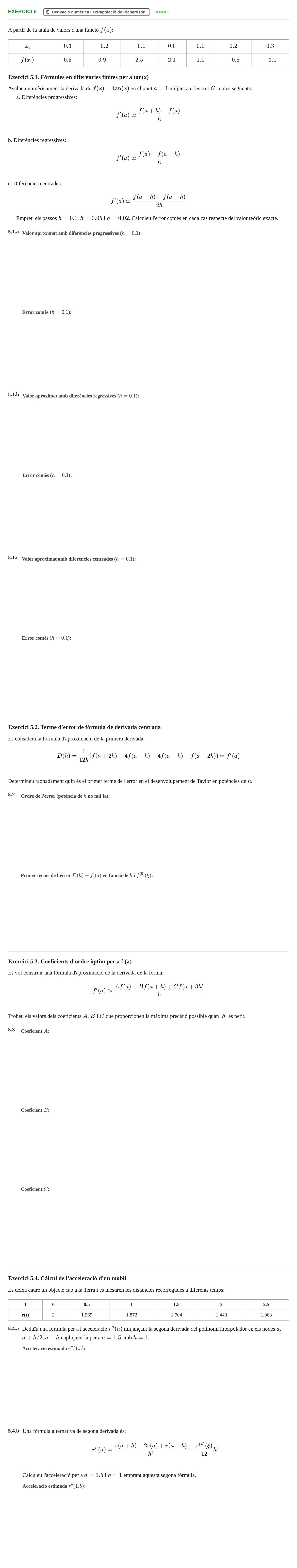 Enunciado: Exercici 5