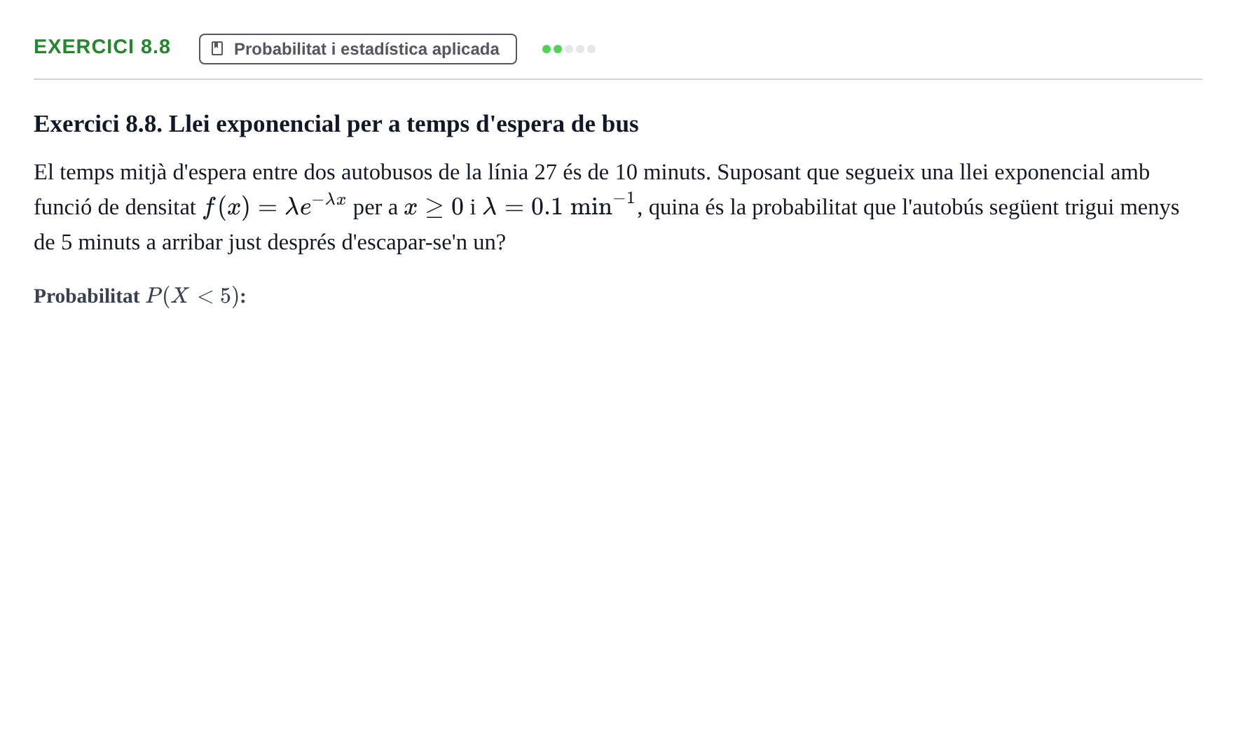Enunciado: Exercici 8.8