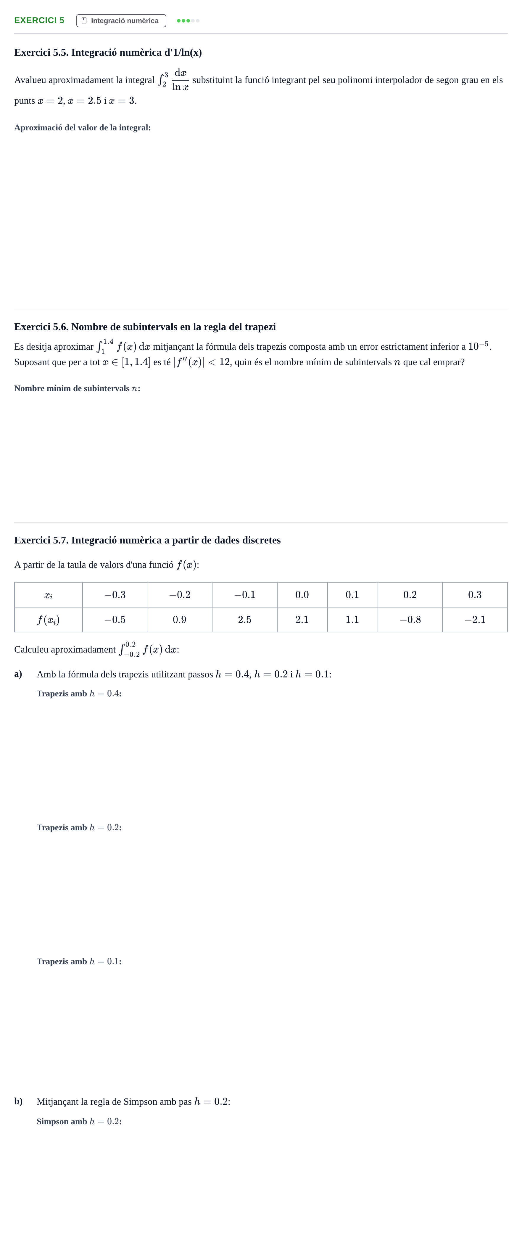 Enunciado: Exercici 5