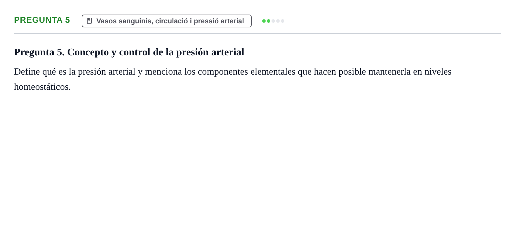 Enunciado: Pregunta 5