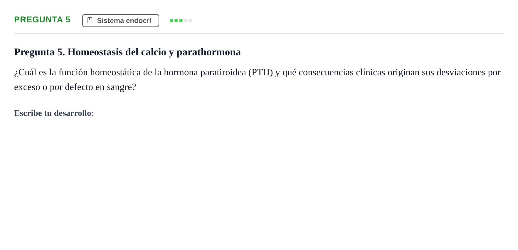 Enunciado: Pregunta 5