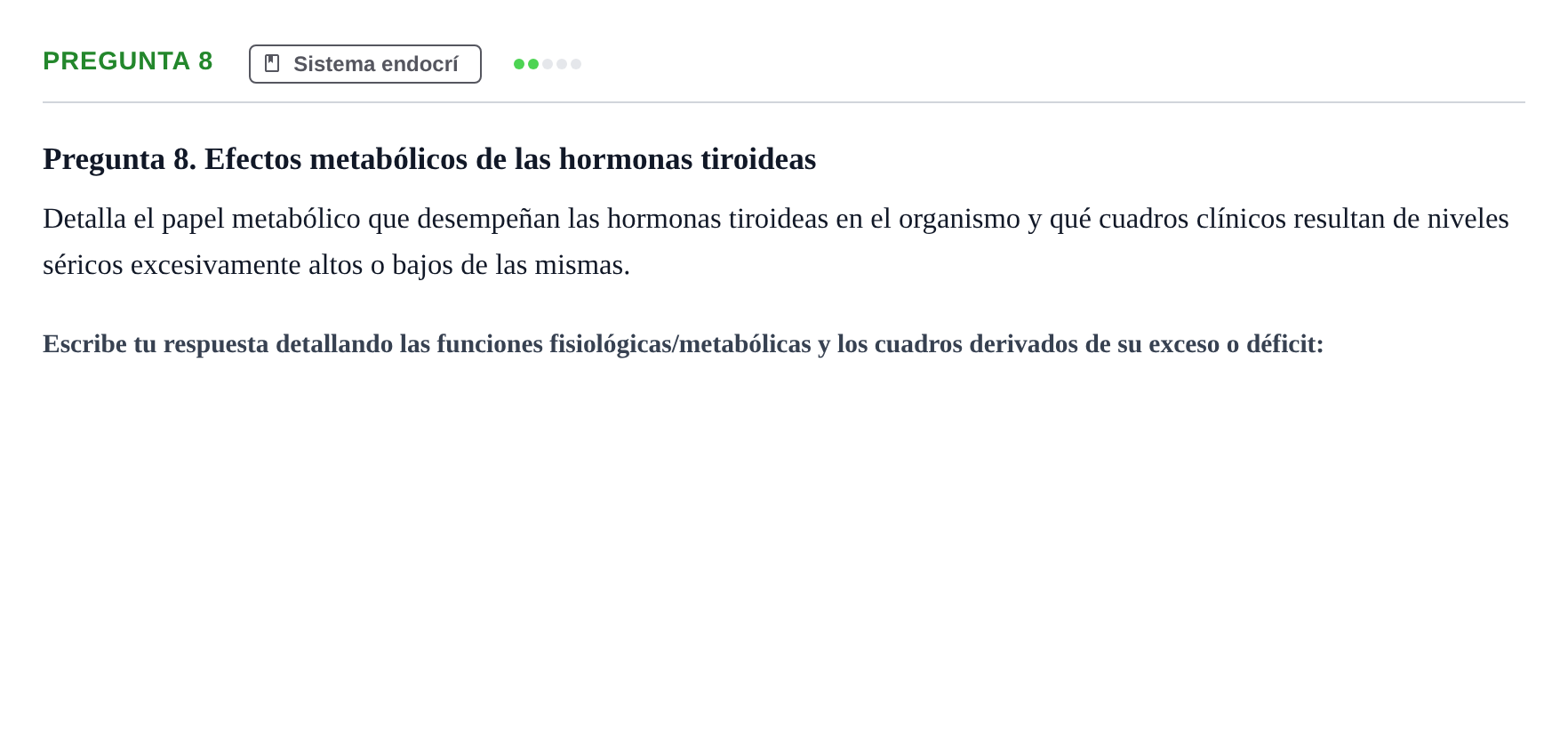 Enunciado: Pregunta 8