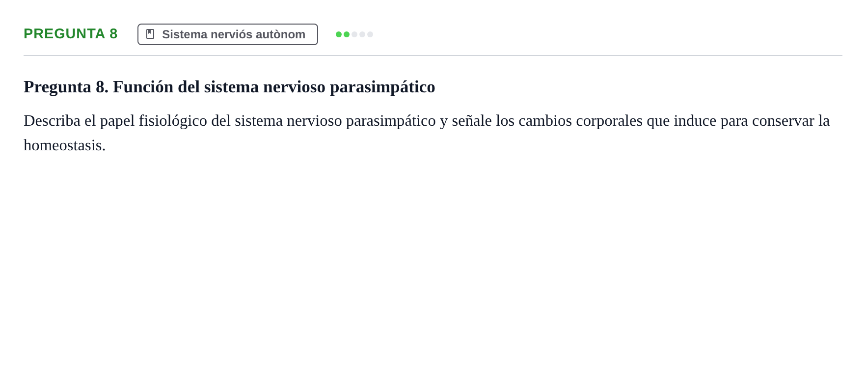 Enunciado: Pregunta 8
