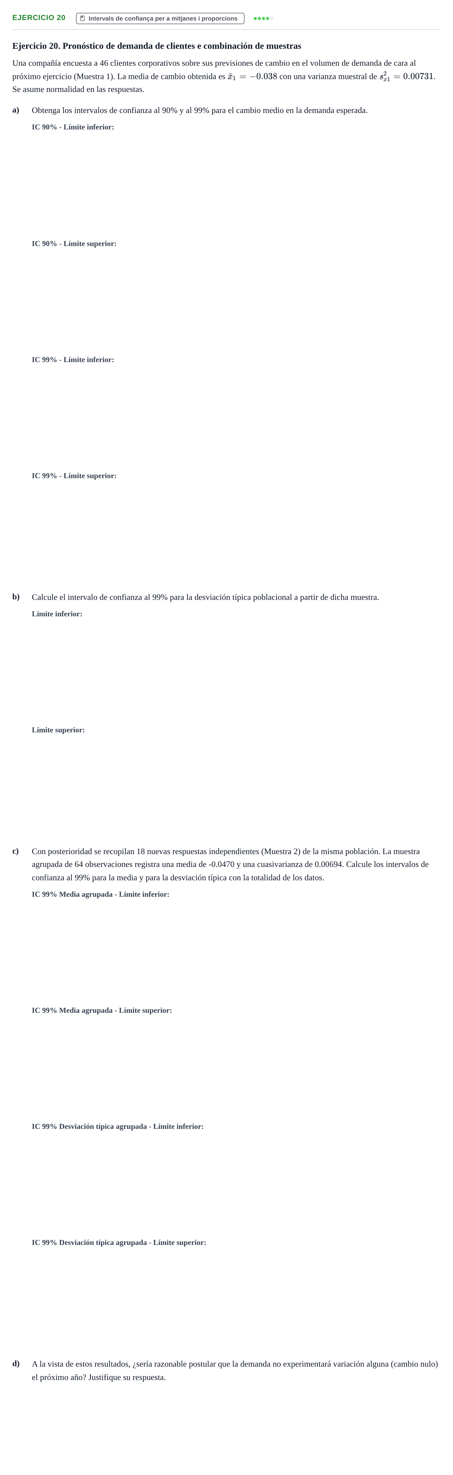 Enunciado: Ejercicio 20
