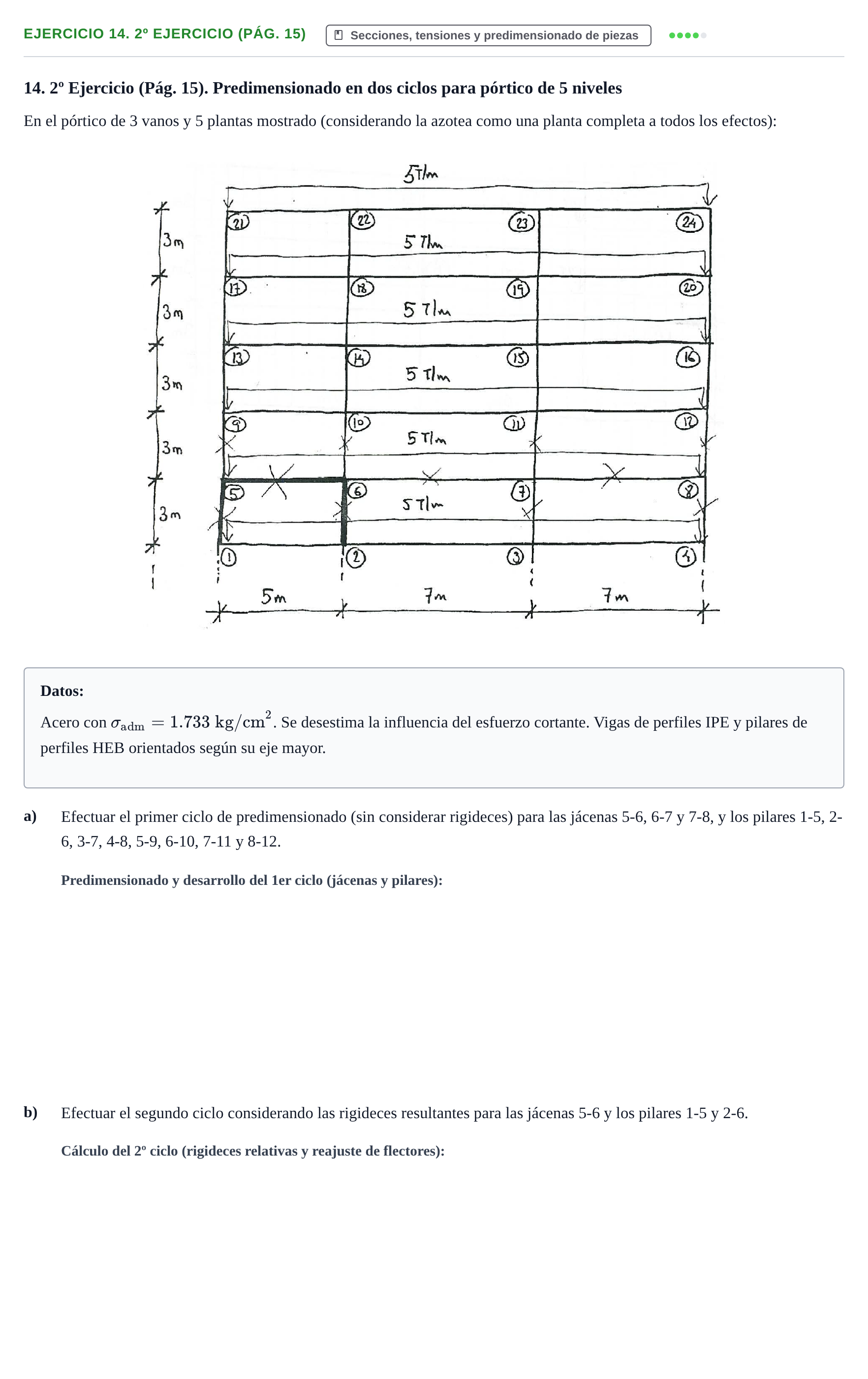 Enunciado: 14. 2º Ejercicio (Pág. 15)