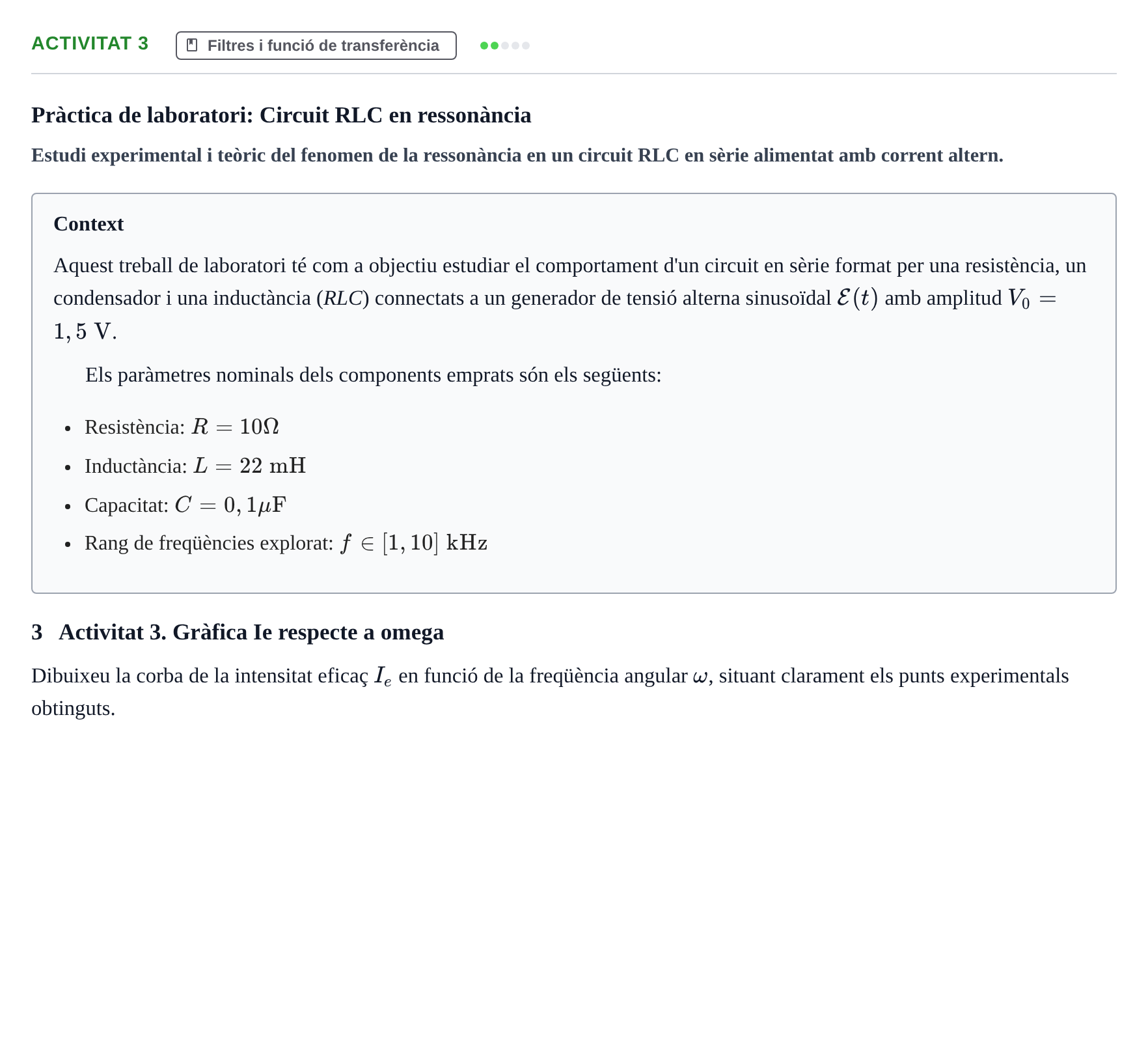 Enunciado: Activitat 3