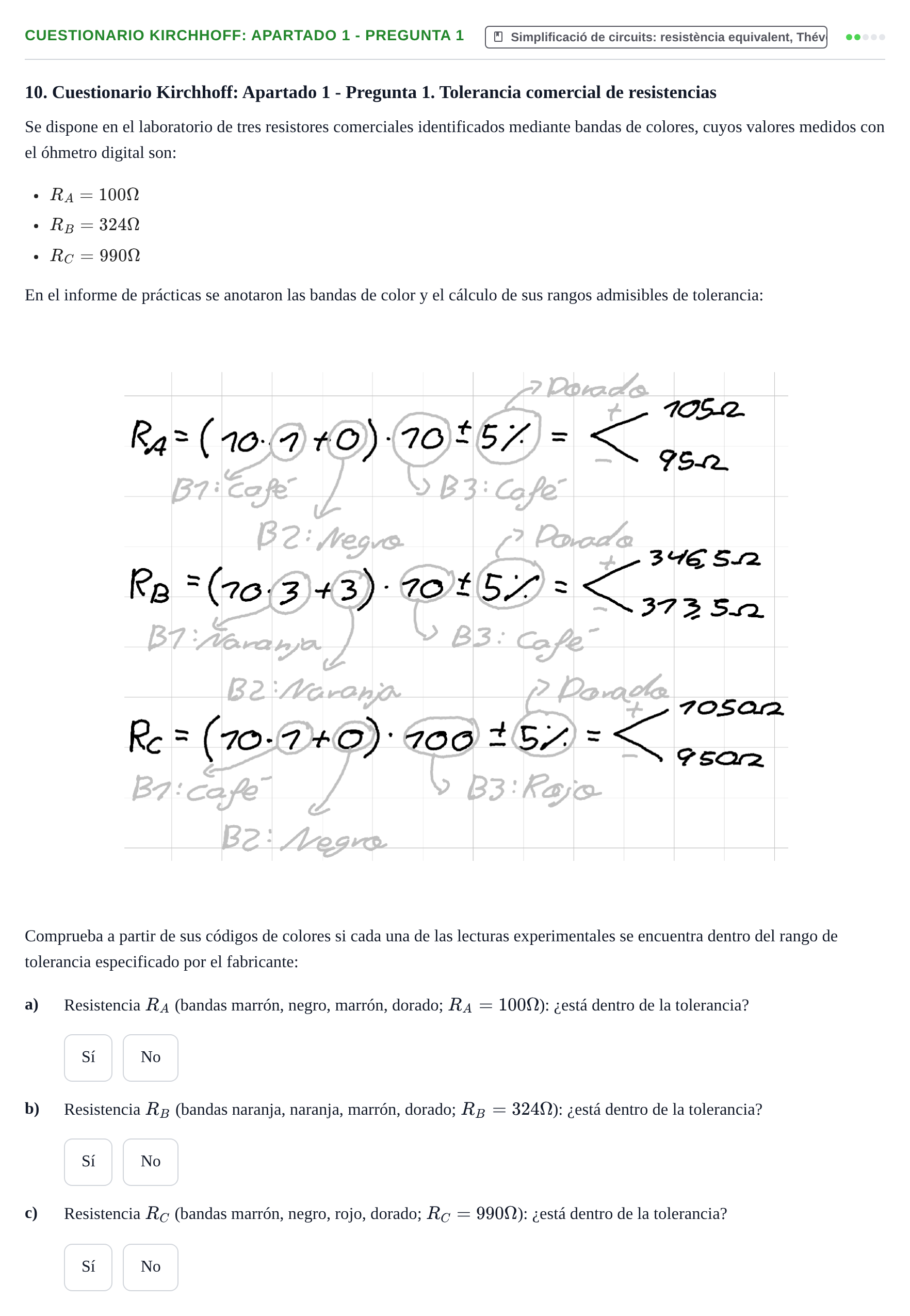 Enunciado: Cuestionario Kirchhoff: Apartado 1 - Pregunta 1