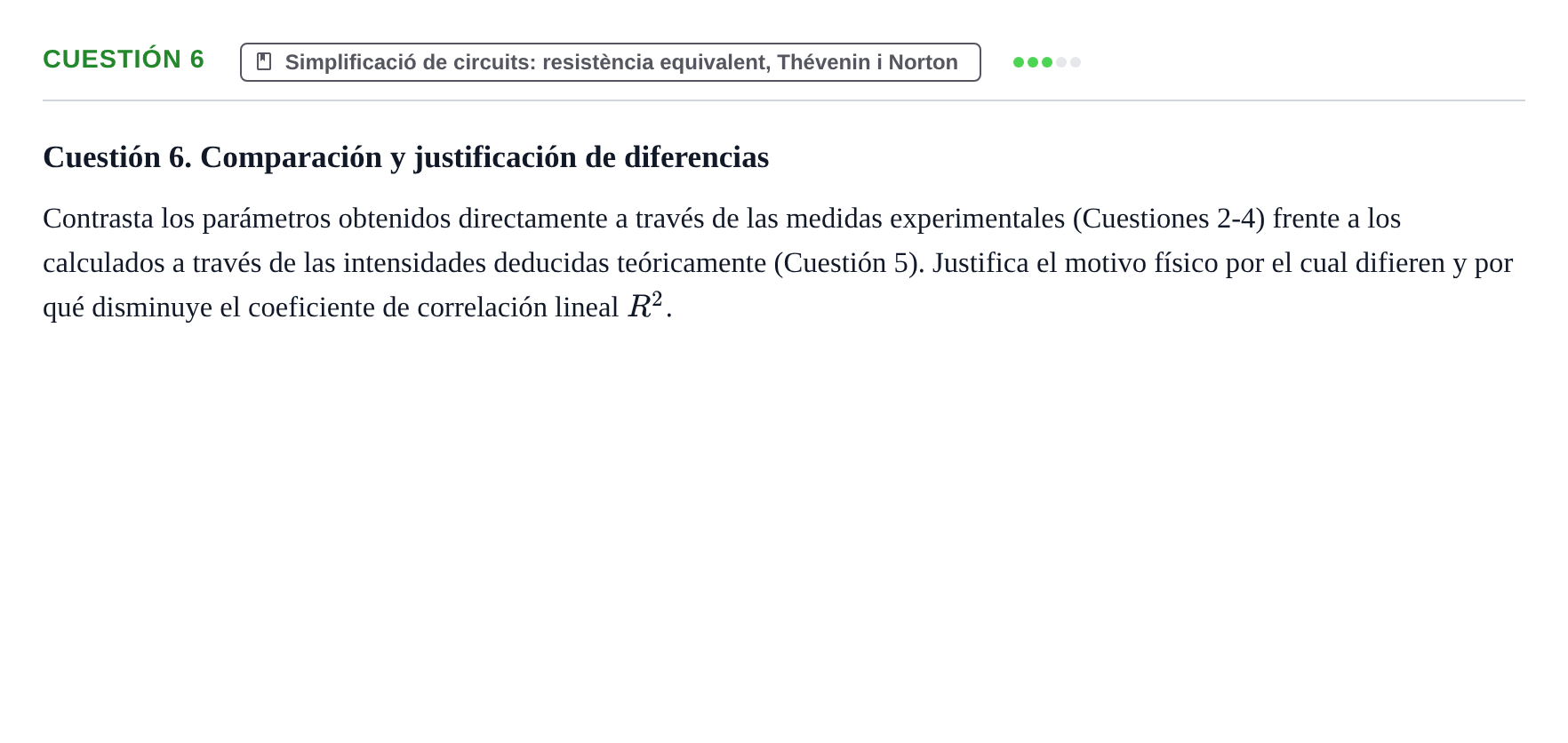 Enunciado: Cuestión 6