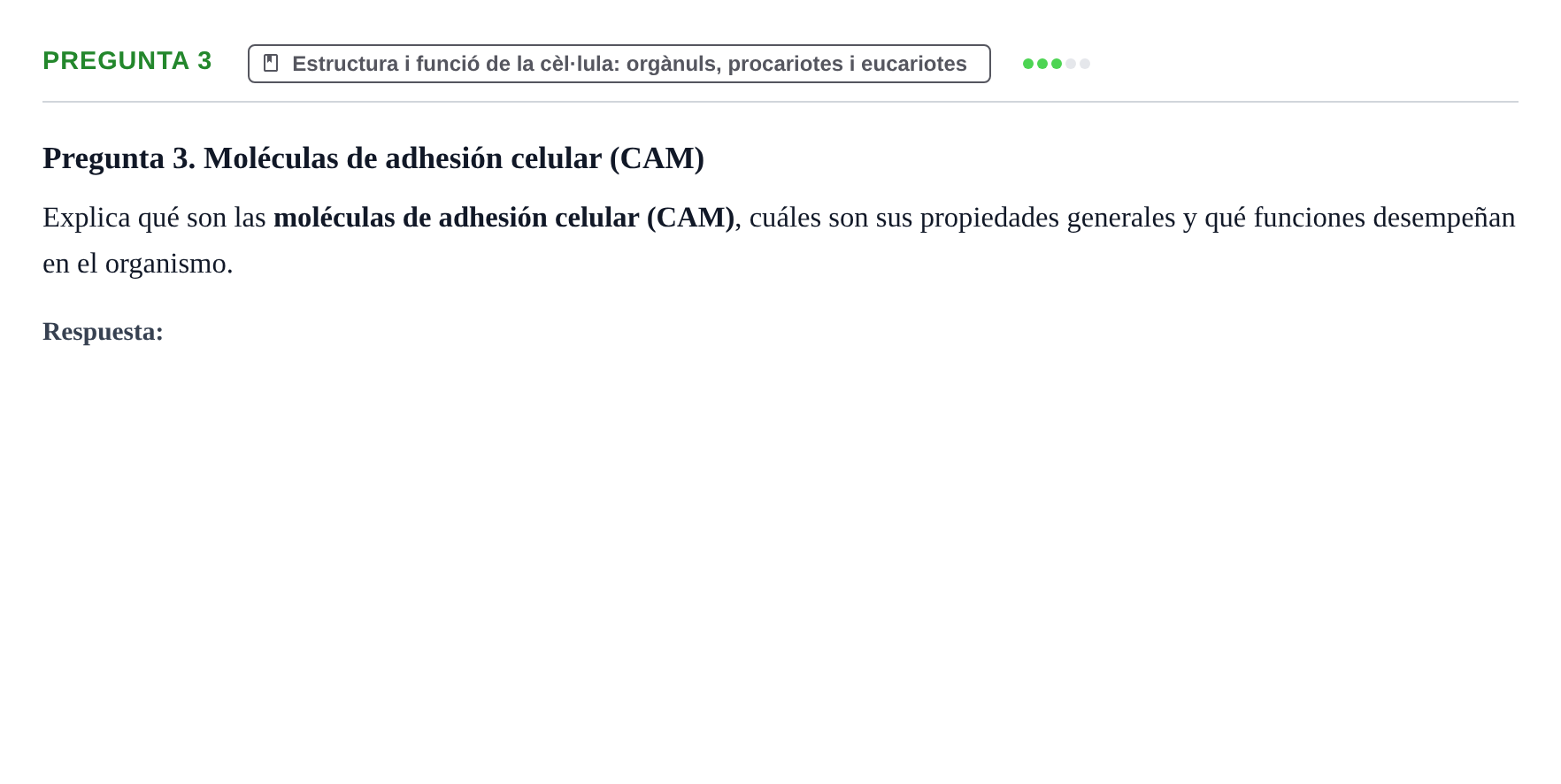 Enunciado: Pregunta 3