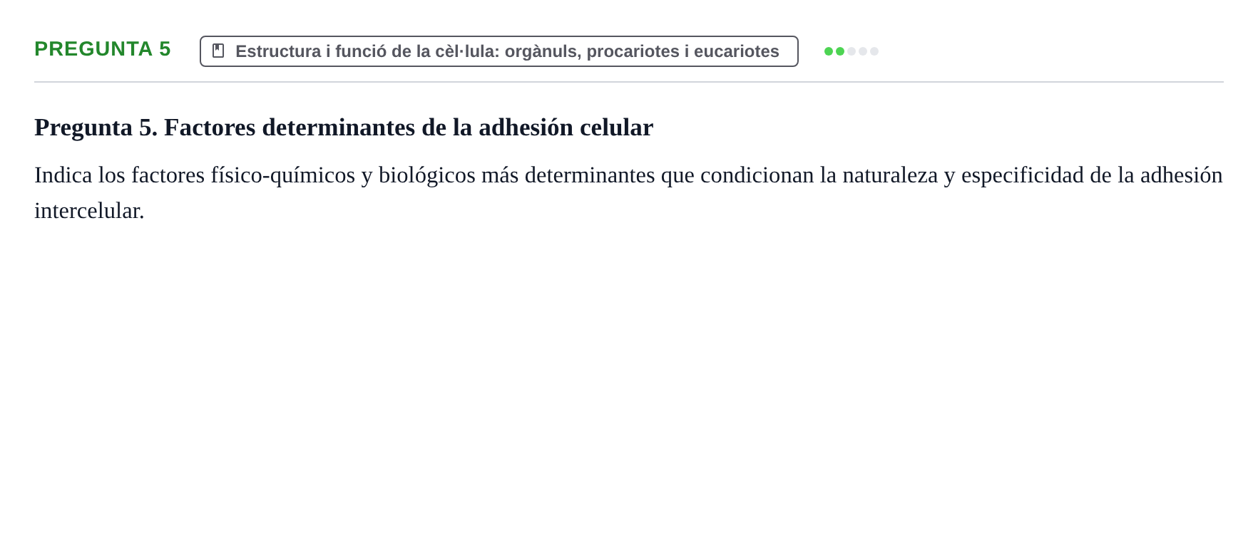 Enunciado: Pregunta 5