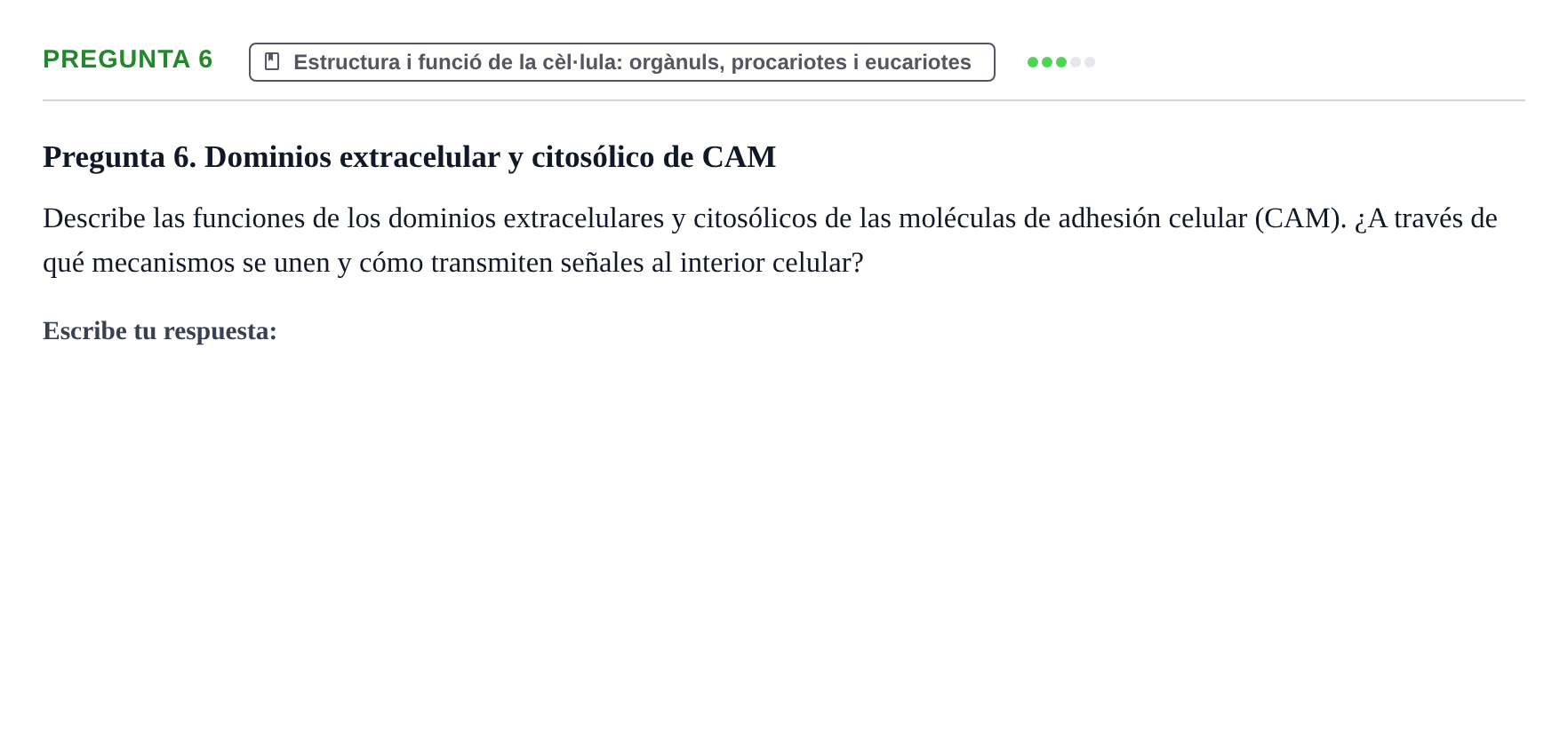 Enunciado: Pregunta 6