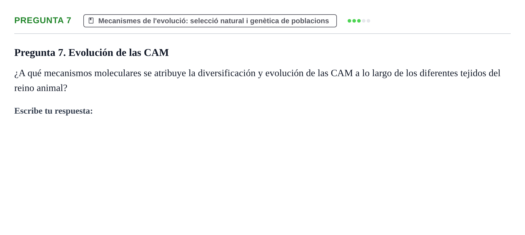 Enunciado: Pregunta 7