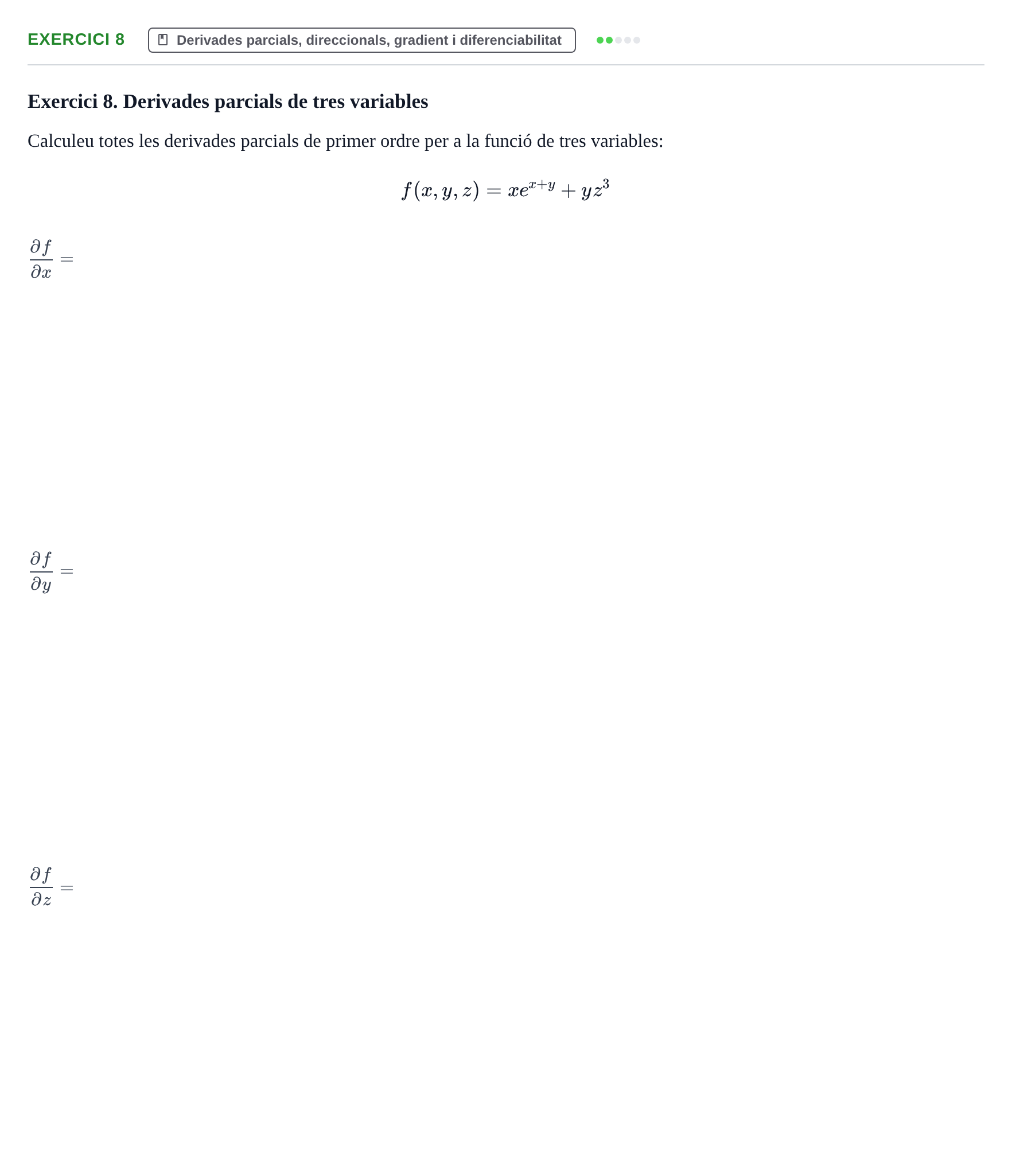 Enunciado: Exercici 8