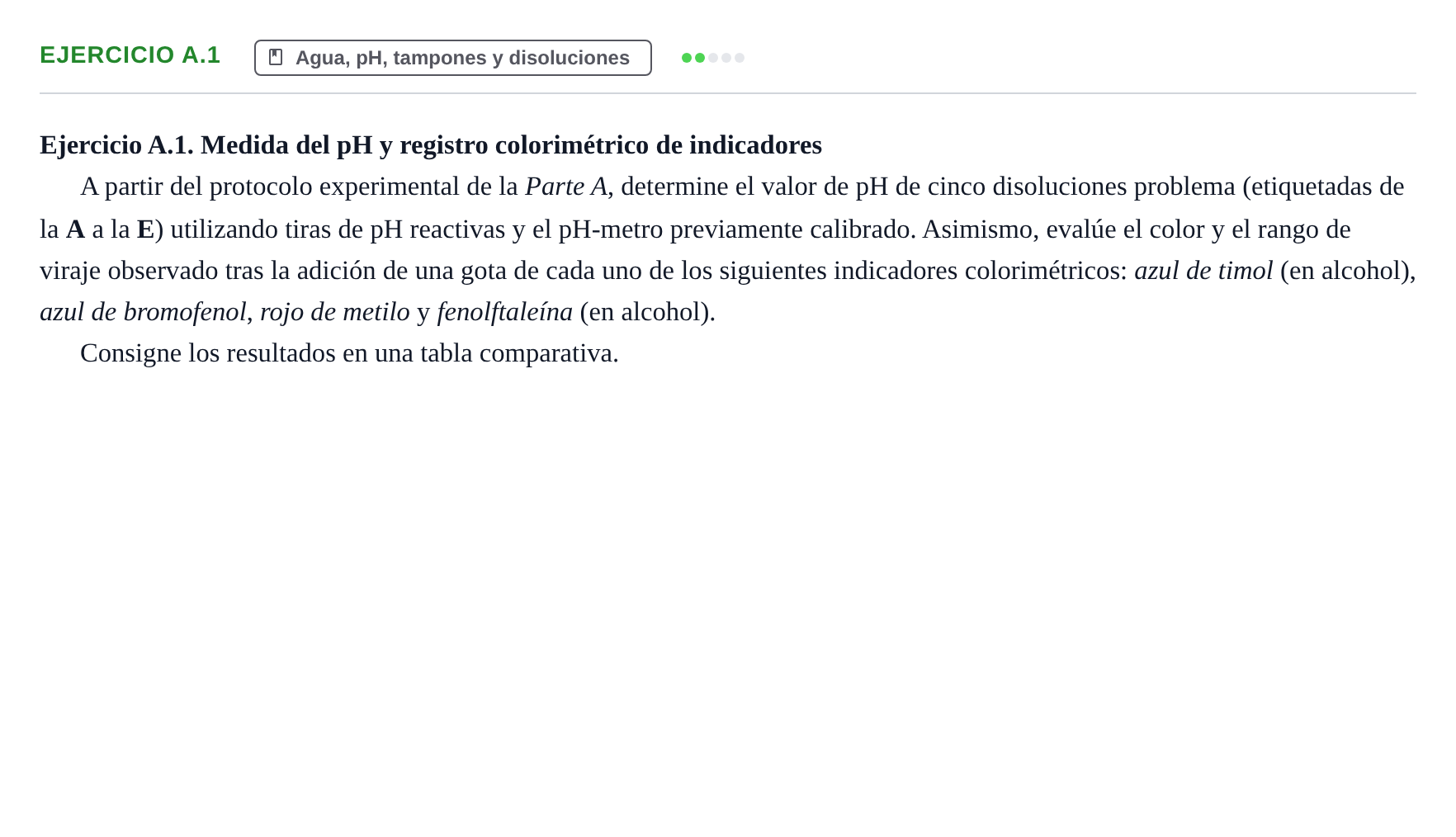 Enunciado: Ejercicio A.1