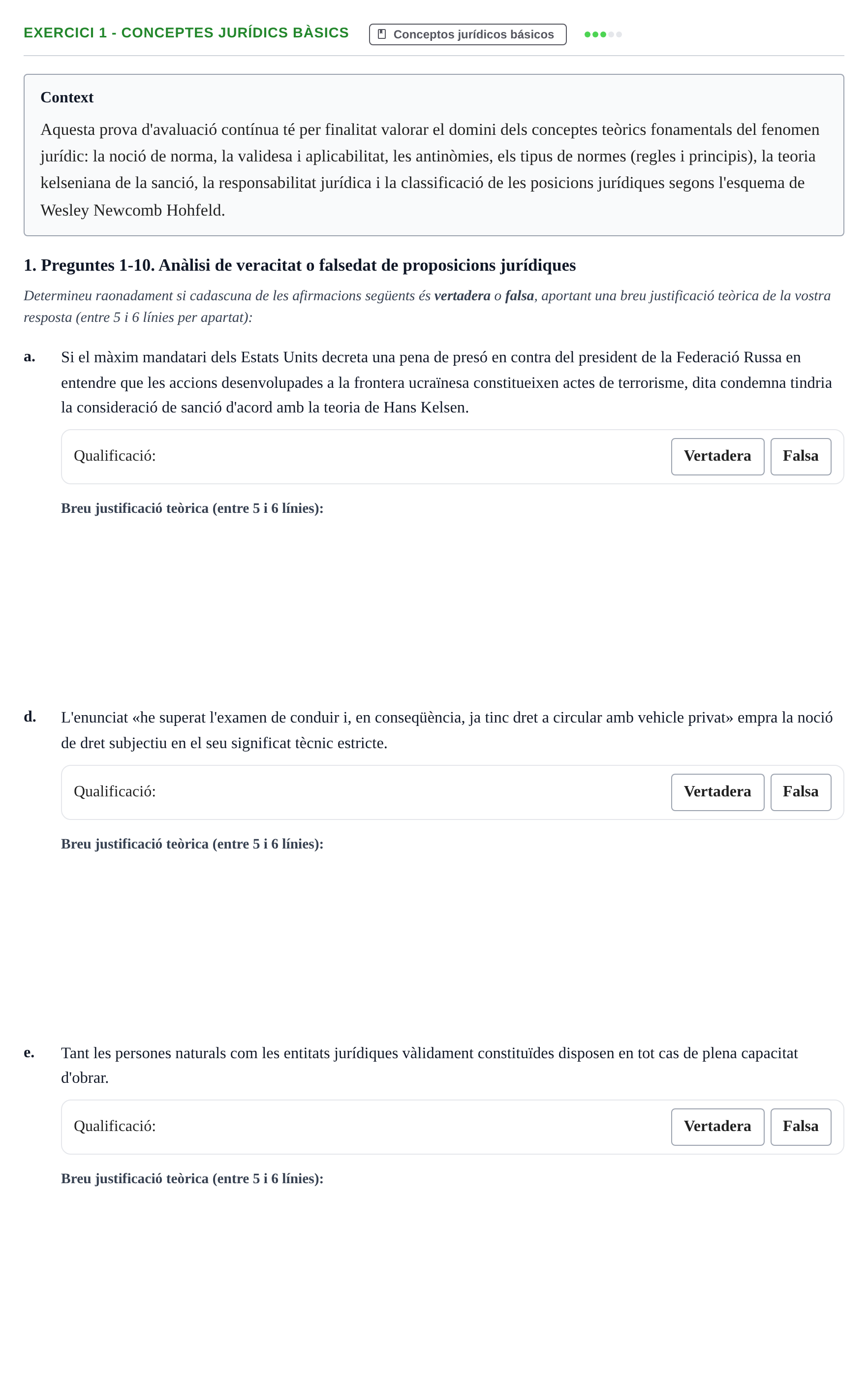 Enunciado: 1 - Conceptes jurídics bàsics