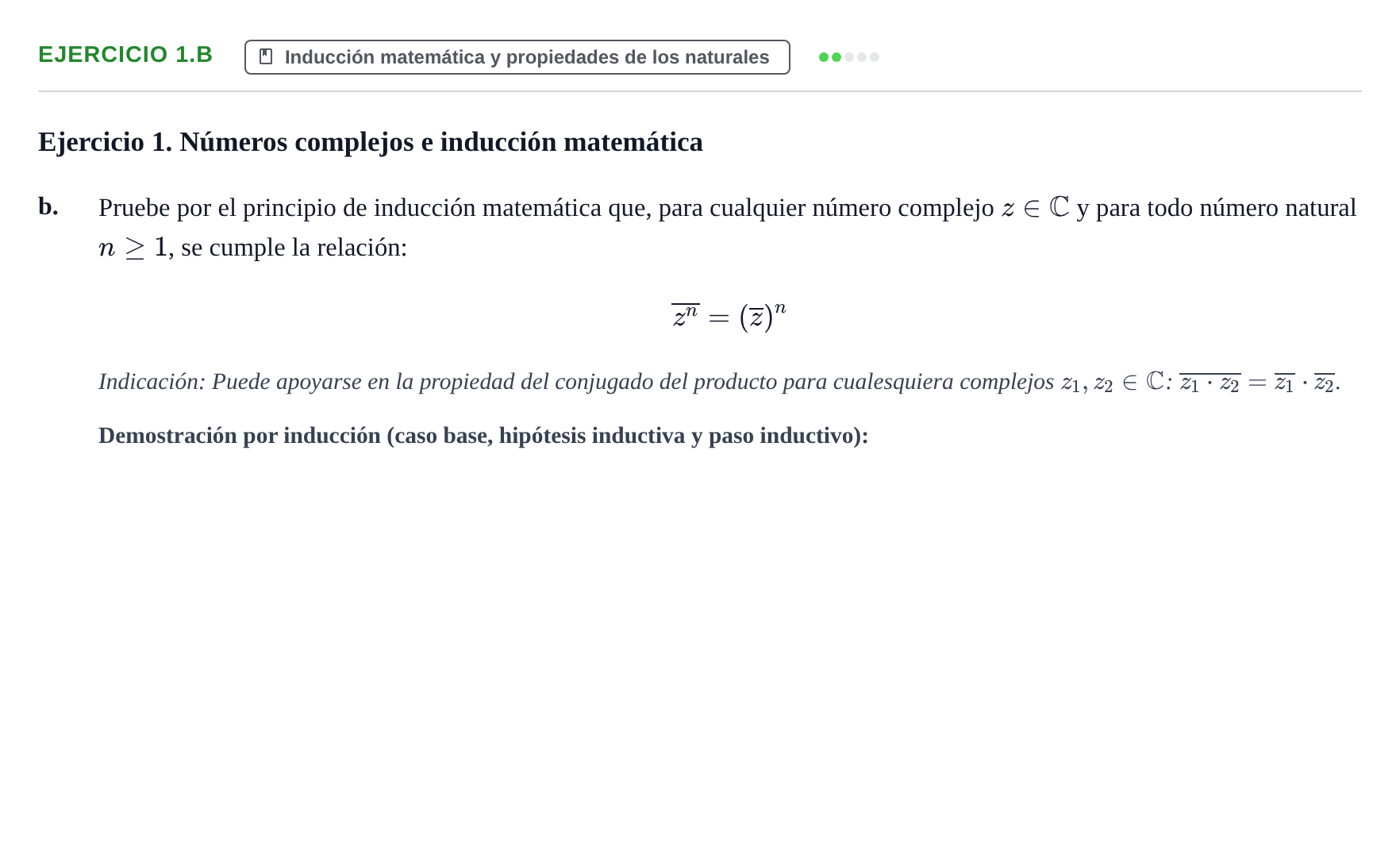 Enunciado: Ejercicio 1.b