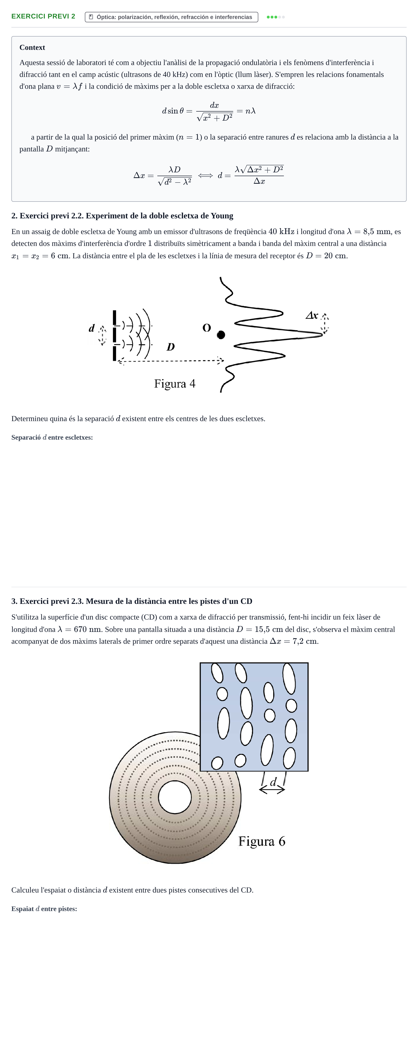 Enunciado: Exercici previ 2