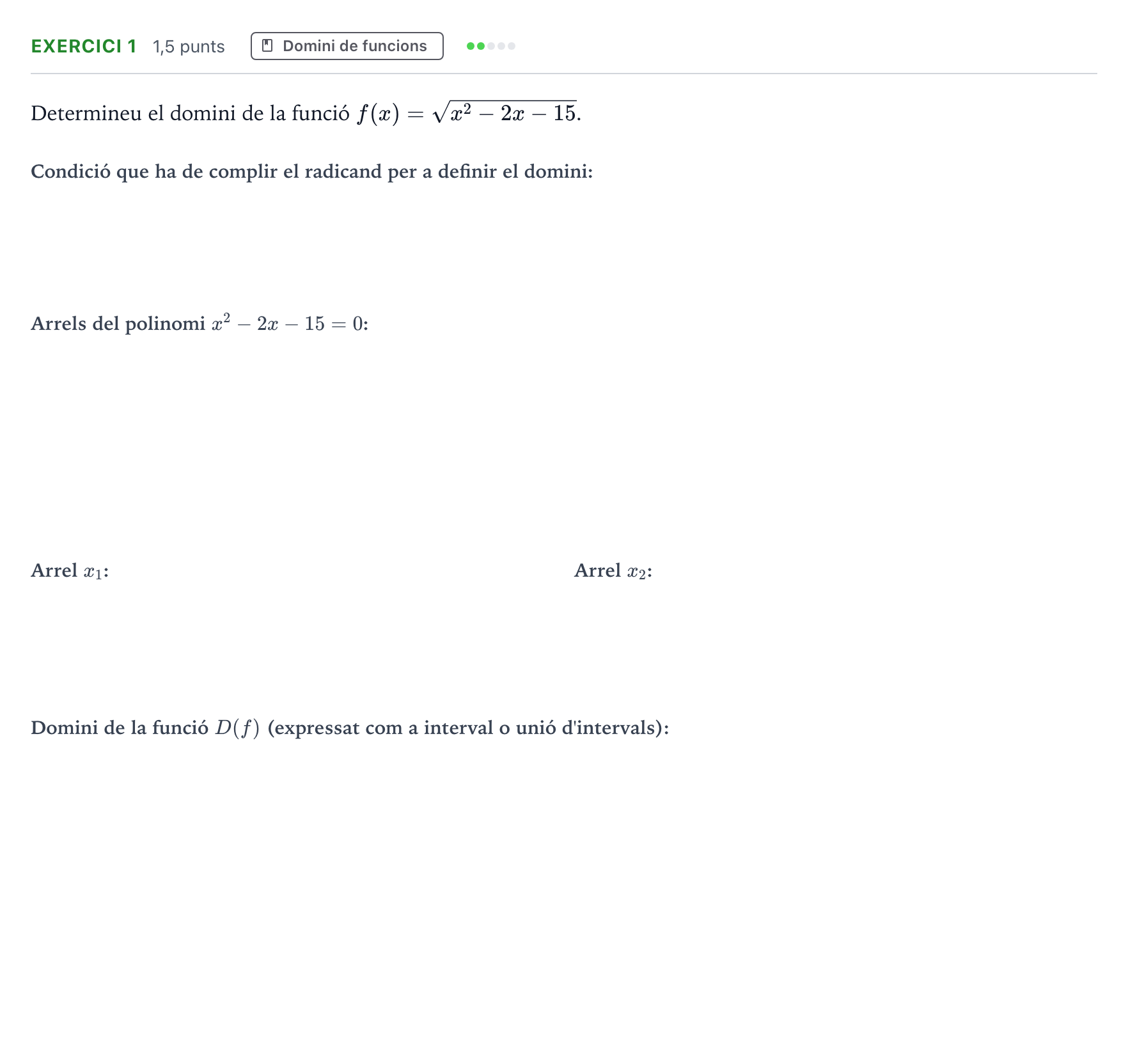 Enunciado: Problema 1 · Matemáticas Majors de 25 anys (Catalunya) Tribunal ordinari Serie 2 2026