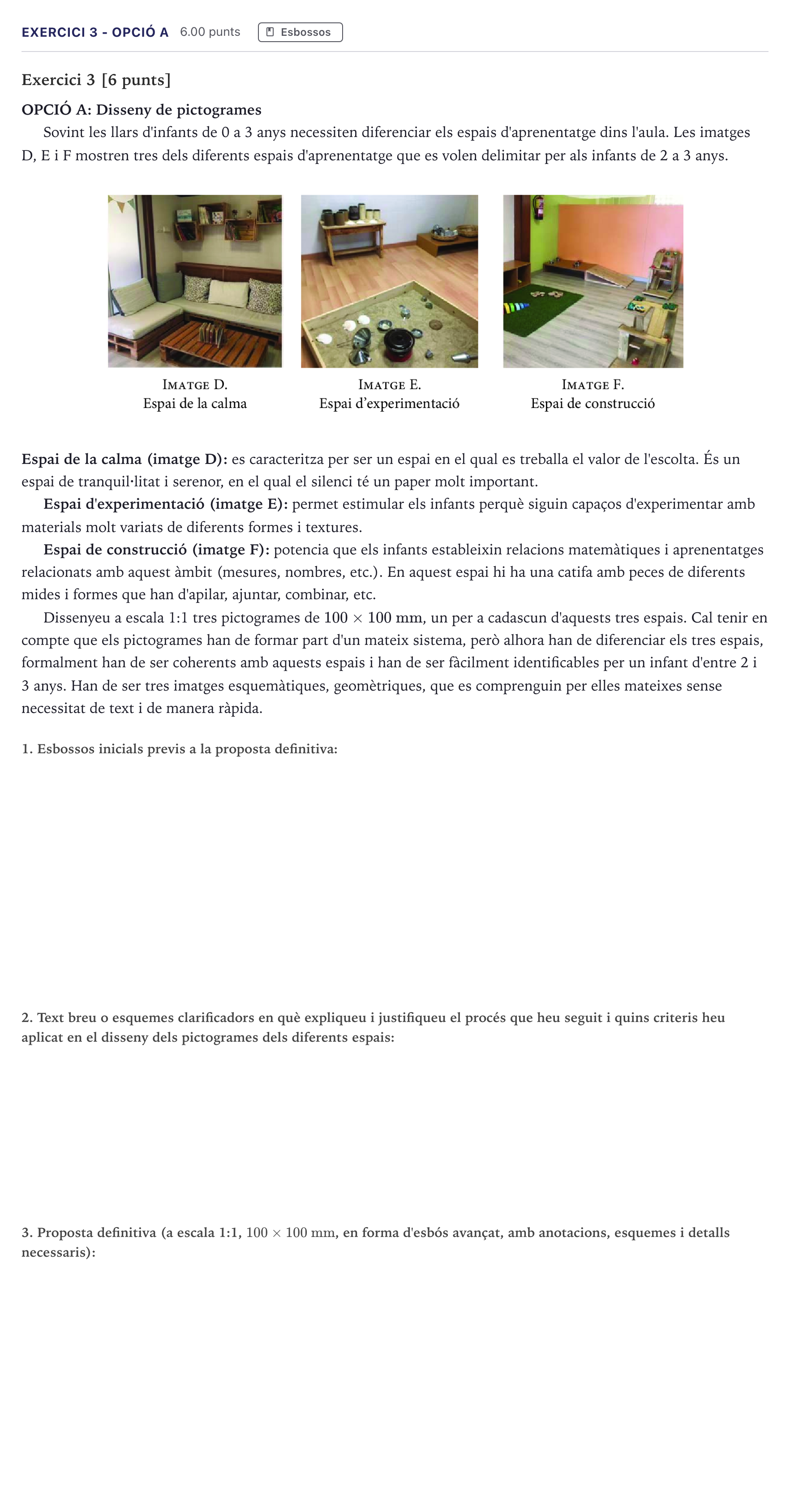 Enunciado: Exercici 3 - Opció A · Diseño Selectividad Cataluña Setembre Serie 2 2026