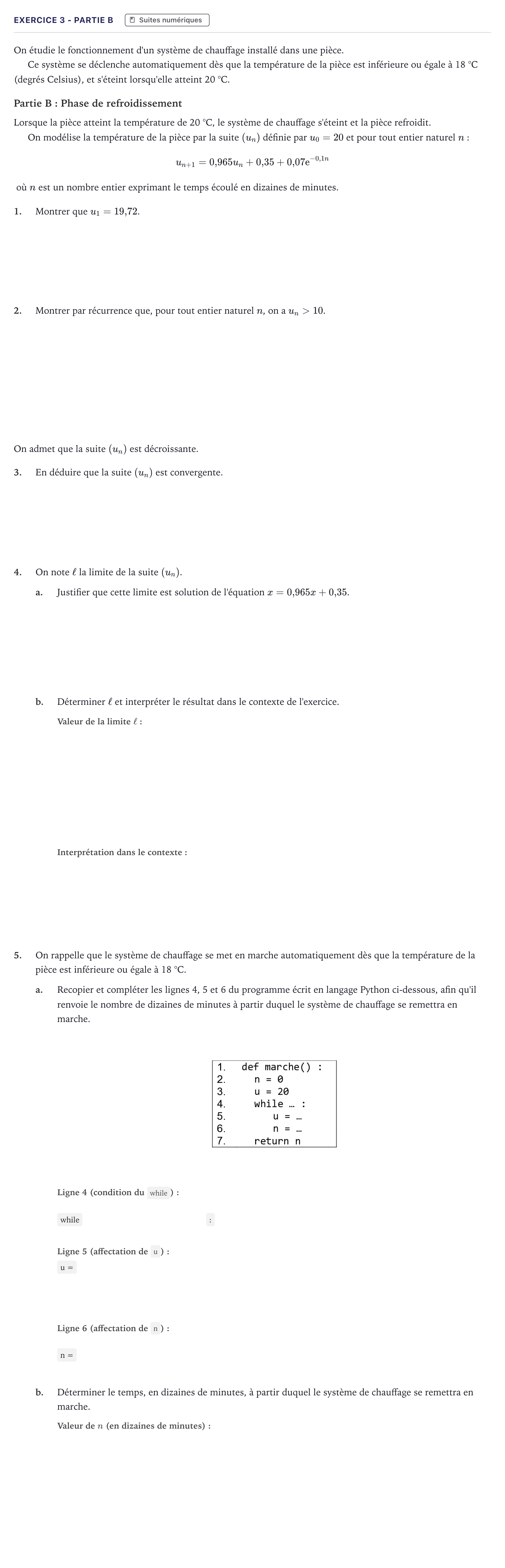 Énoncé: Exercice 3 - Partie B · Bac Mathématiques Métropole 2026 (sujet 1)
