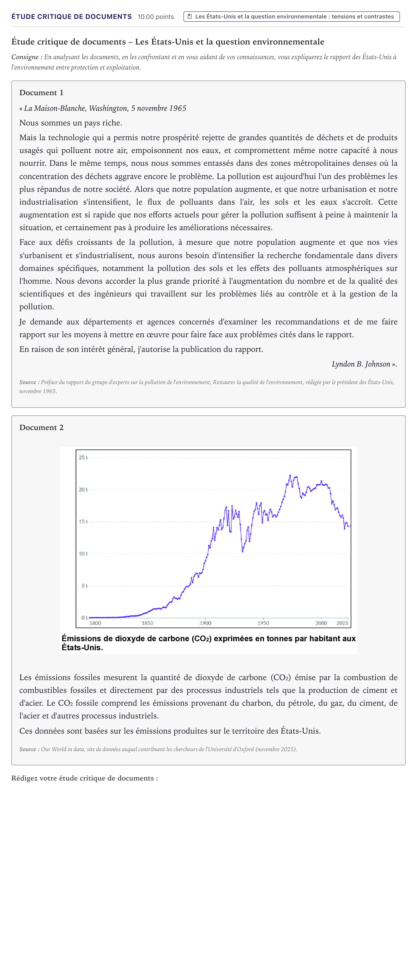 Énoncé: Exercice Étude critique de documents · Bac Histoire-Géographie, Géopolitique et Sciences Politiques Métropole 2026 (sujet 1)