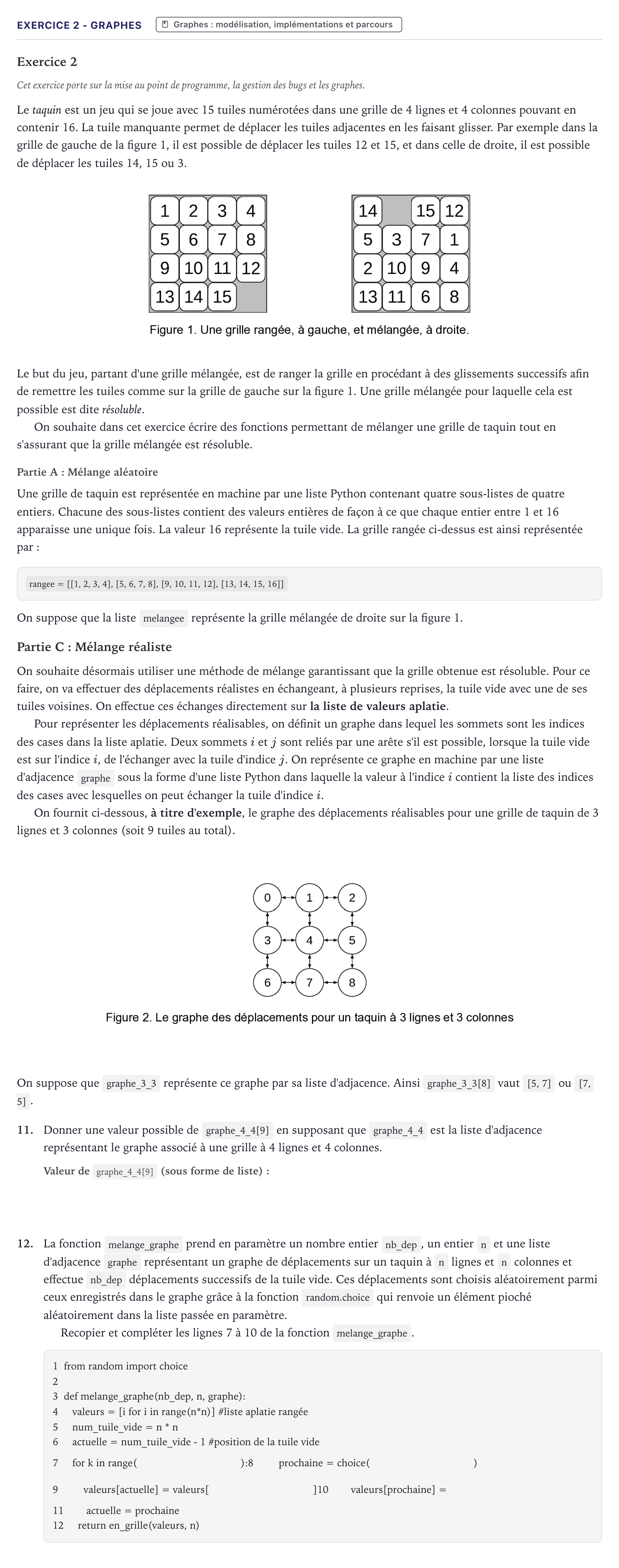 Énoncé: Exercice 2 - Graphes · Bac Numérique et Sciences Informatiques Métropole 2026 (sujet 2)