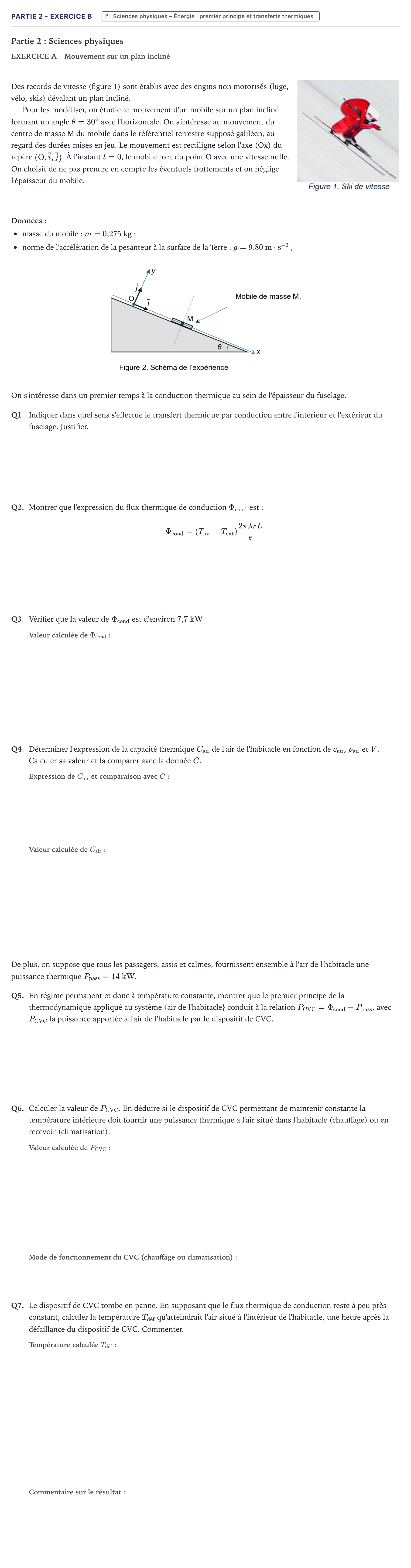 Énoncé: Partie 2 - Exercice B · Bac Sciences de l'Ingénieur Métropole 2026 (sujet 1)