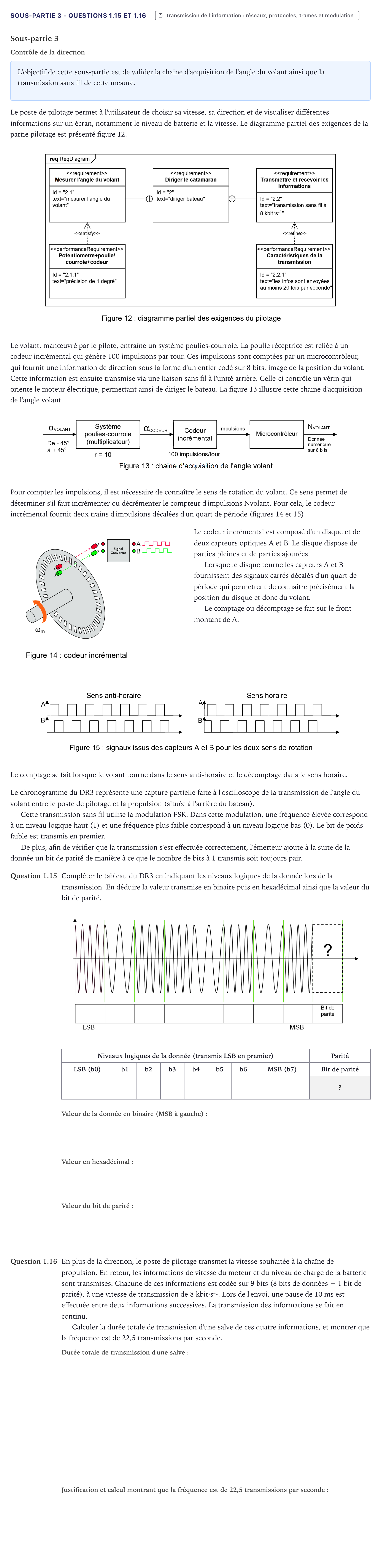 Énoncé: Exercice Sous-partie 3 - Questions 1.15 et 1.16 · Bac Sciences de l'Ingénieur Métropole 2026 (sujet 1)
