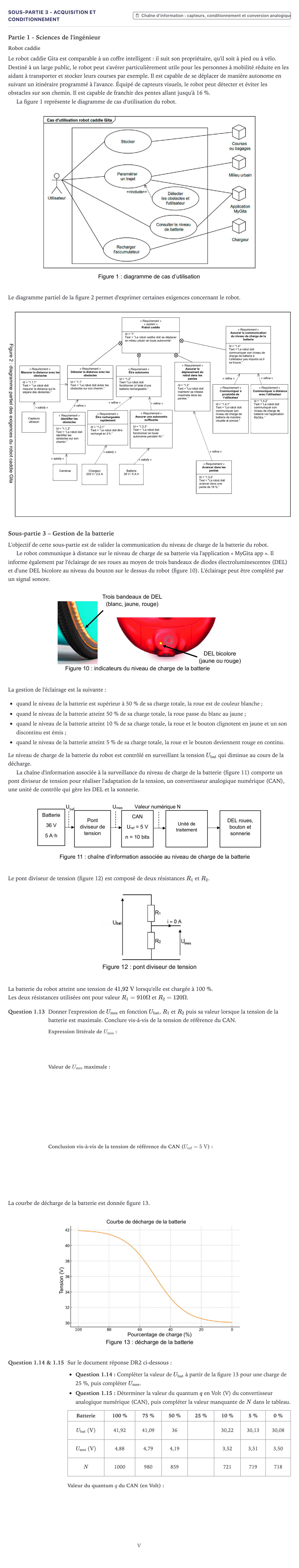Énoncé: Exercice Sous-partie 3 - Acquisition et conditionnement · Bac Sciences de l'Ingénieur Métropole 2026 (sujet 2)