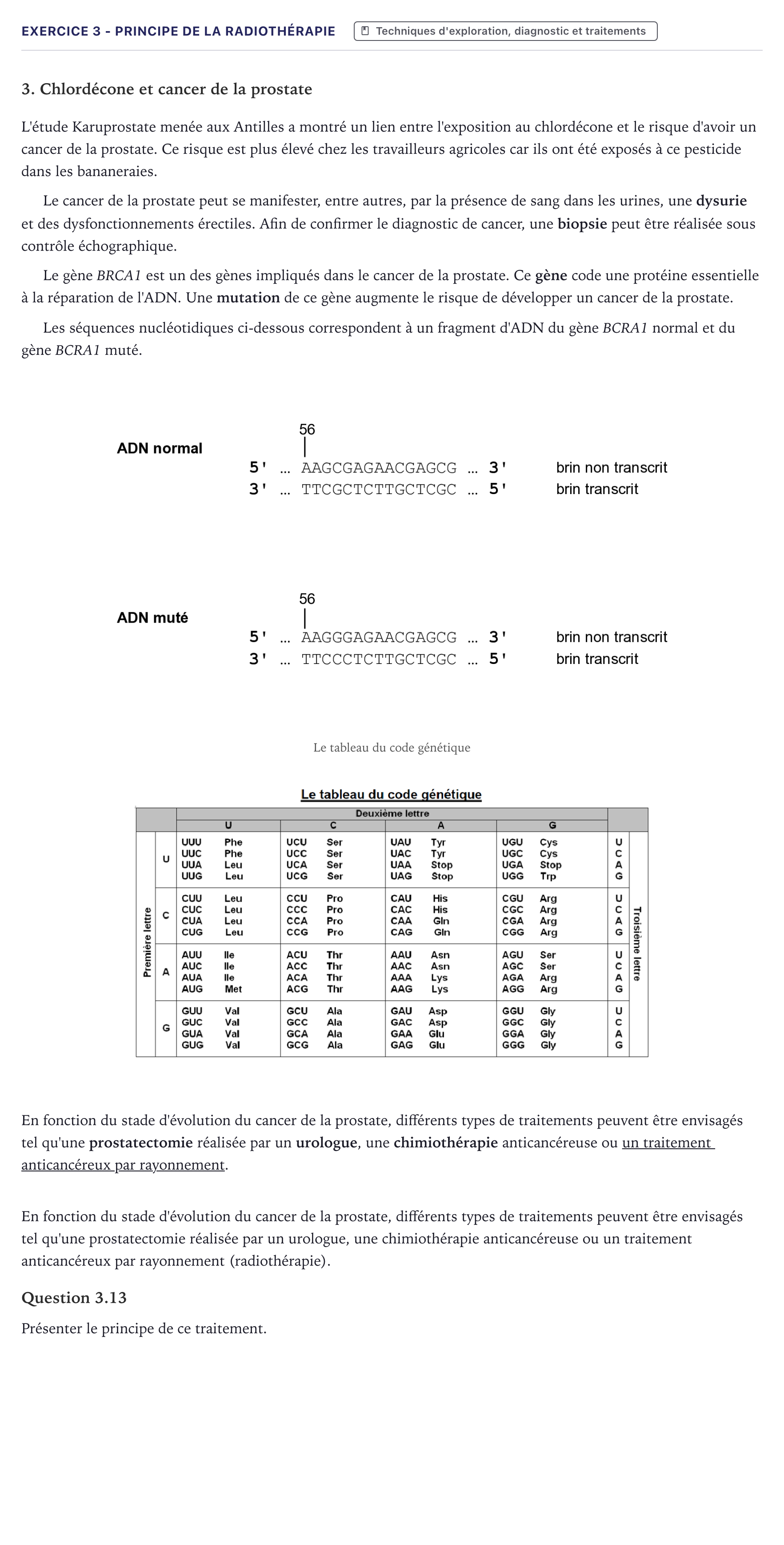 Énoncé: Exercice 3 - Principe de la radiothérapie · Bac ST2S Chimie, Biologie et Physiopathologie Humaines Métropole 2026