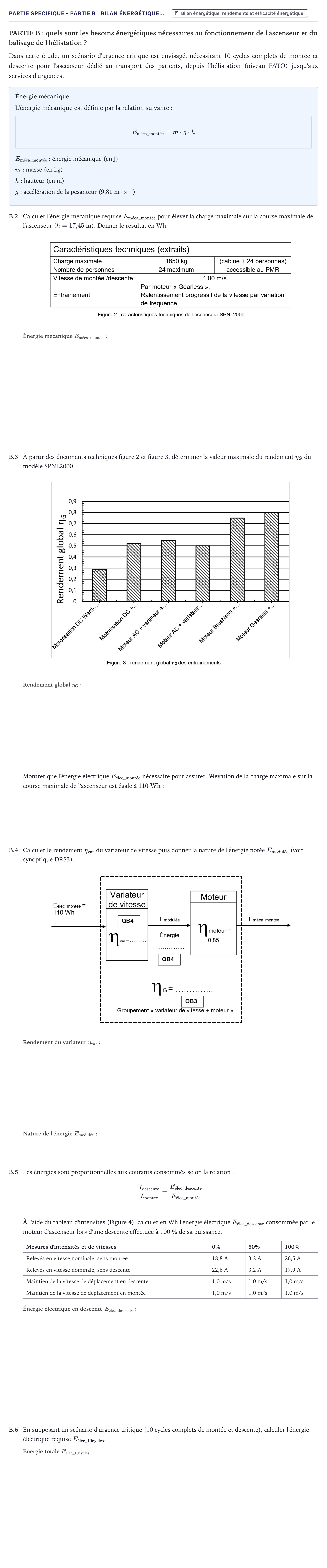 Énoncé: Partie Spécifique - Partie B : Bilan énergétique… · Bac STI2D Ingénierie, Innovation et Développement Durable Métropole - EE 2026