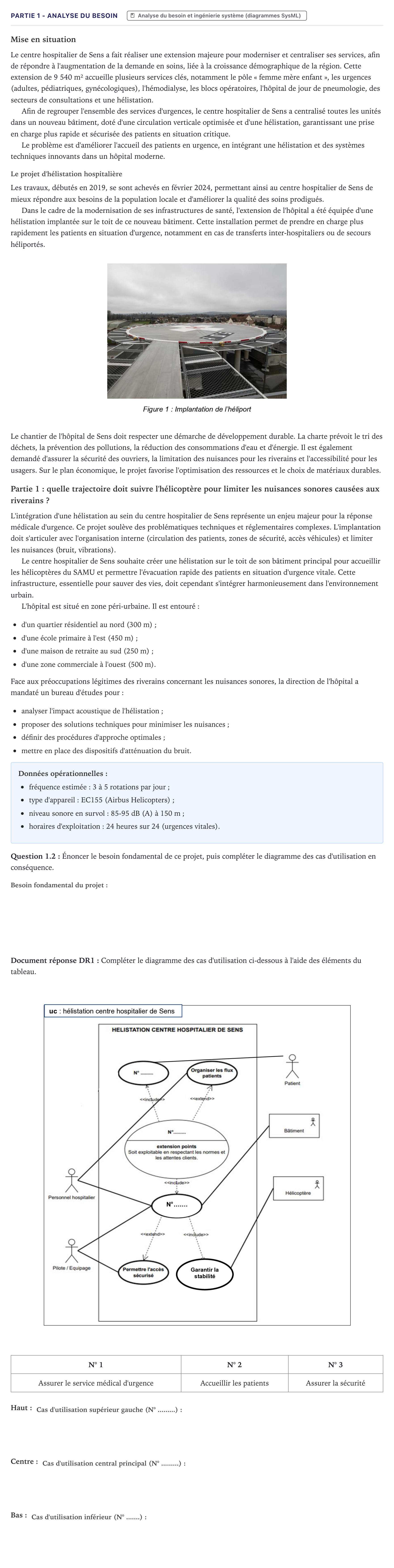 Énoncé: Partie 1 - Analyse du besoin · Bac STI2D Ingénierie, Innovation et Développement Durable Métropole - ITEC 2026