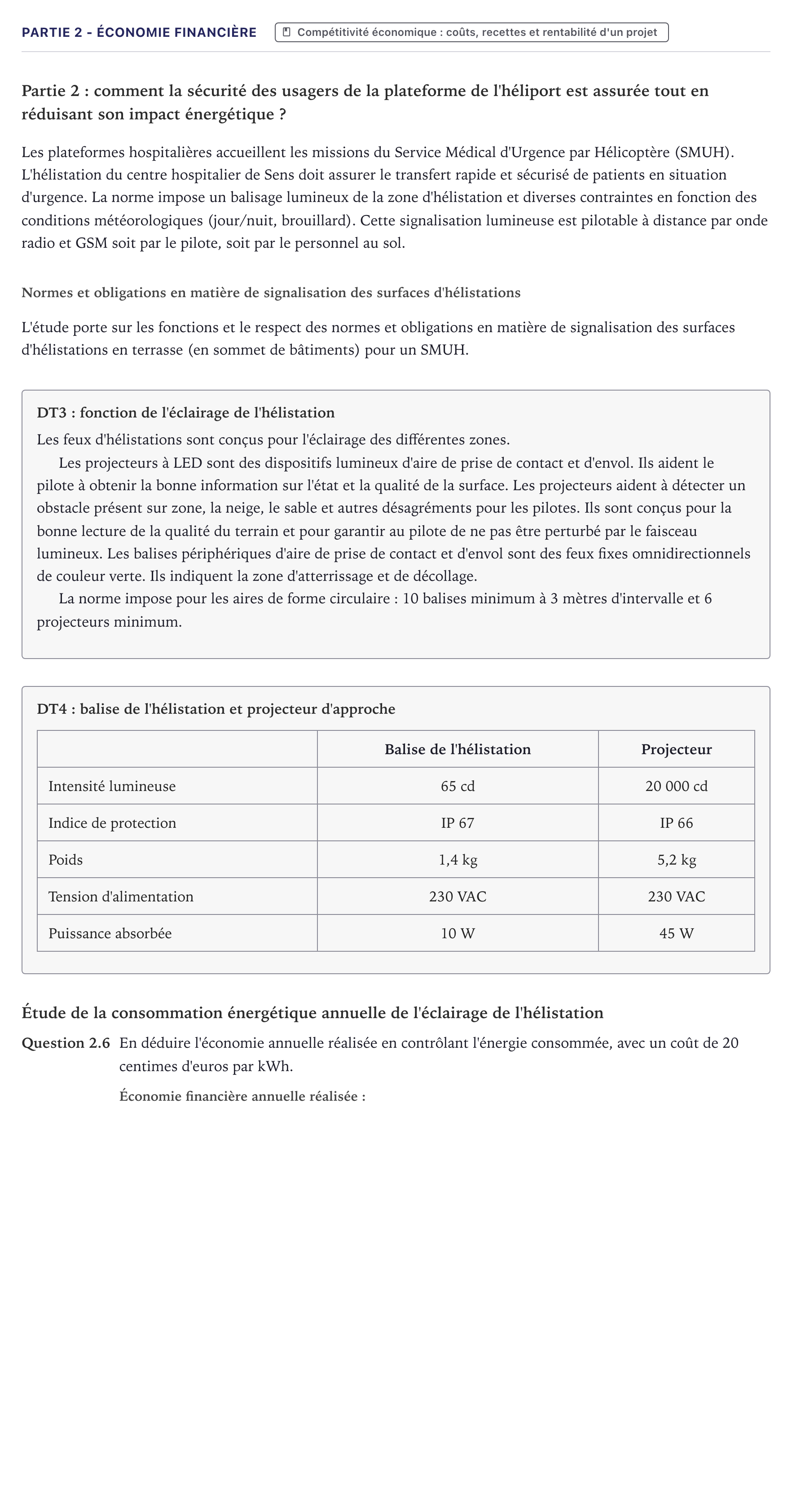Énoncé: Partie 2 - Économie financière · Bac STI2D Ingénierie, Innovation et Développement Durable Métropole - ITEC 2026