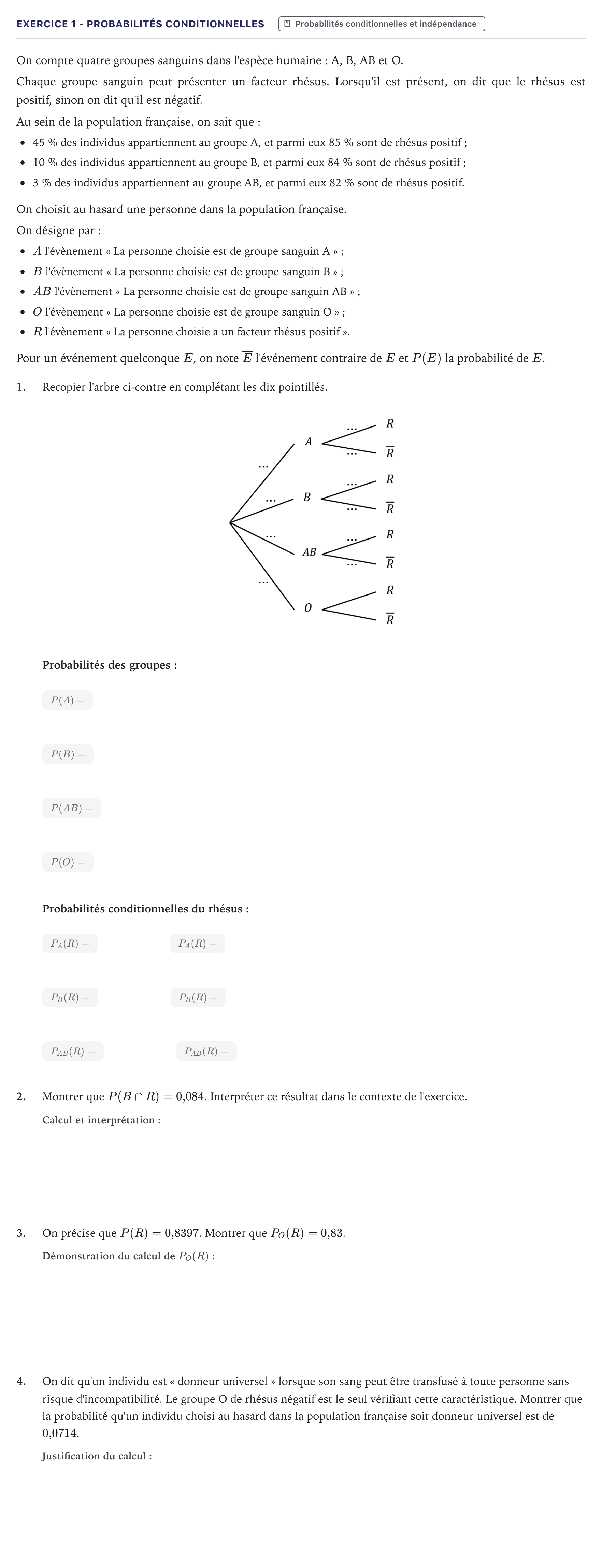 Énoncé: Exercice 1 - Probabilités conditionnelles · Bac Mathématiques Métropole 2025 (sujet 1)