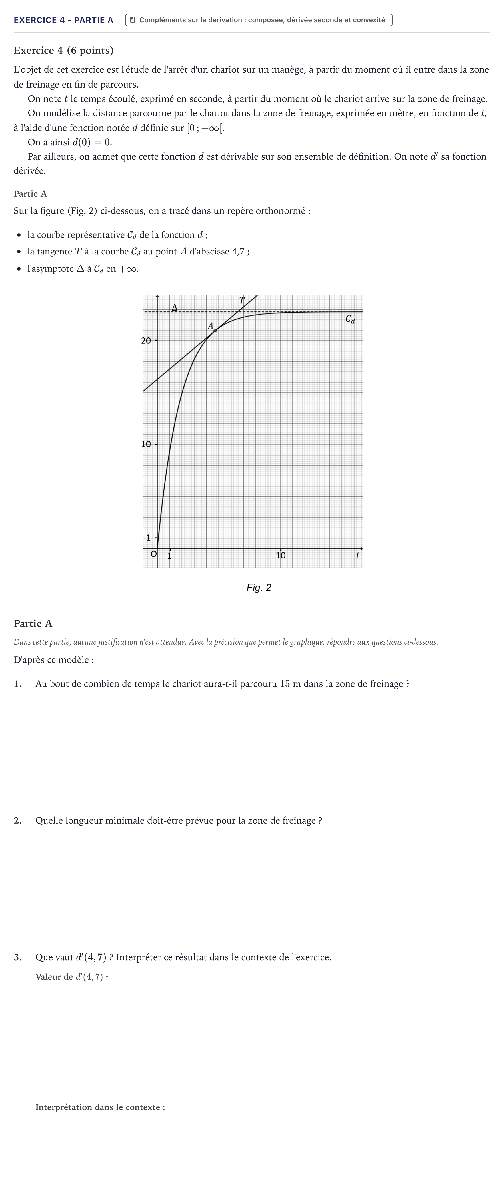 Énoncé: Exercice 4 - Partie A · Bac Mathématiques Métropole 2025 (sujet 2)