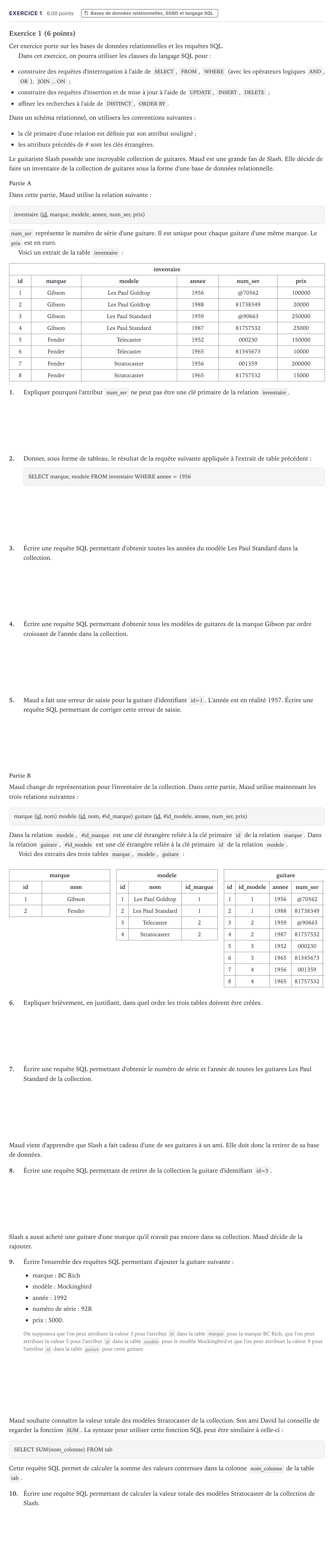 Énoncé: Exercice 1 · Bac Numérique et Sciences Informatiques Métropole 2025 (sujet 1)
