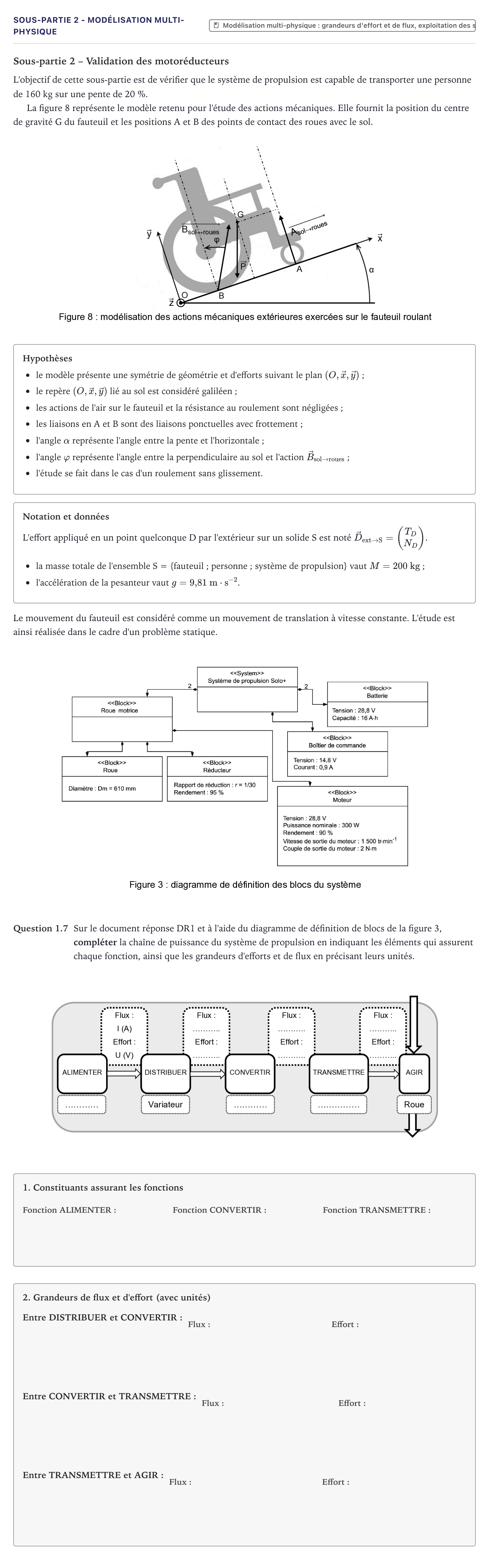 Énoncé: Exercice Sous-partie 2 - Modélisation multi-physique · Bac Sciences de l'Ingénieur Métropole 2025 (sujet 2)