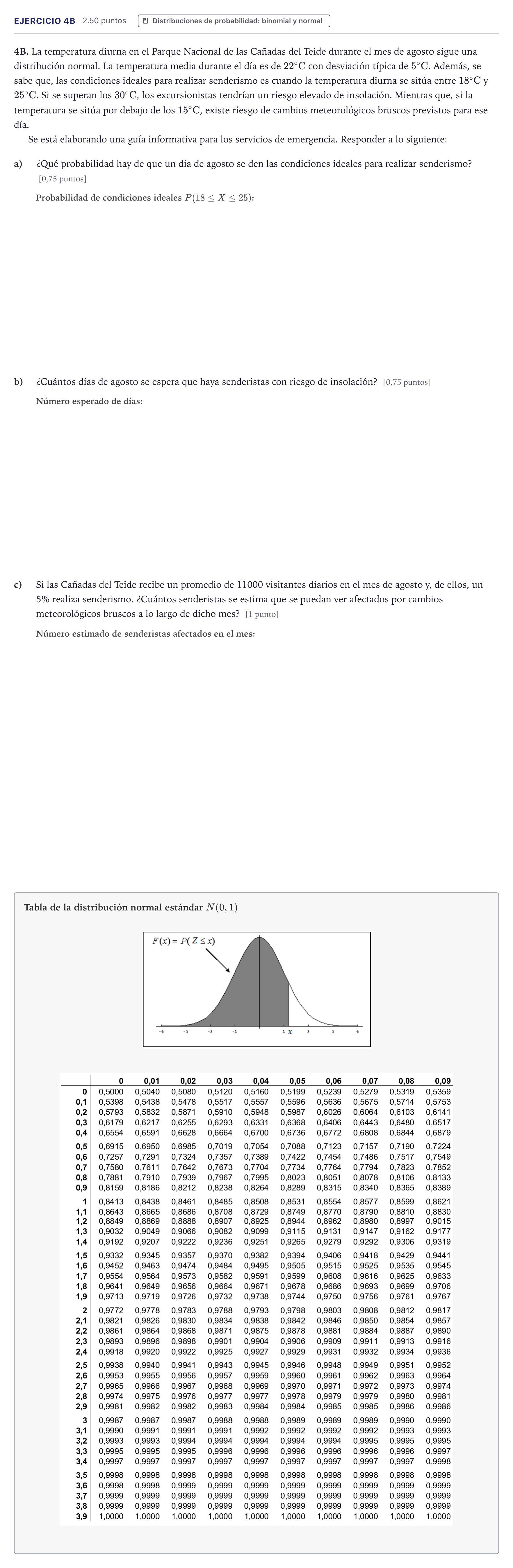 Enunciado: Ejercicio 4B · Matemáticas II PAU Canarias Junio 2025