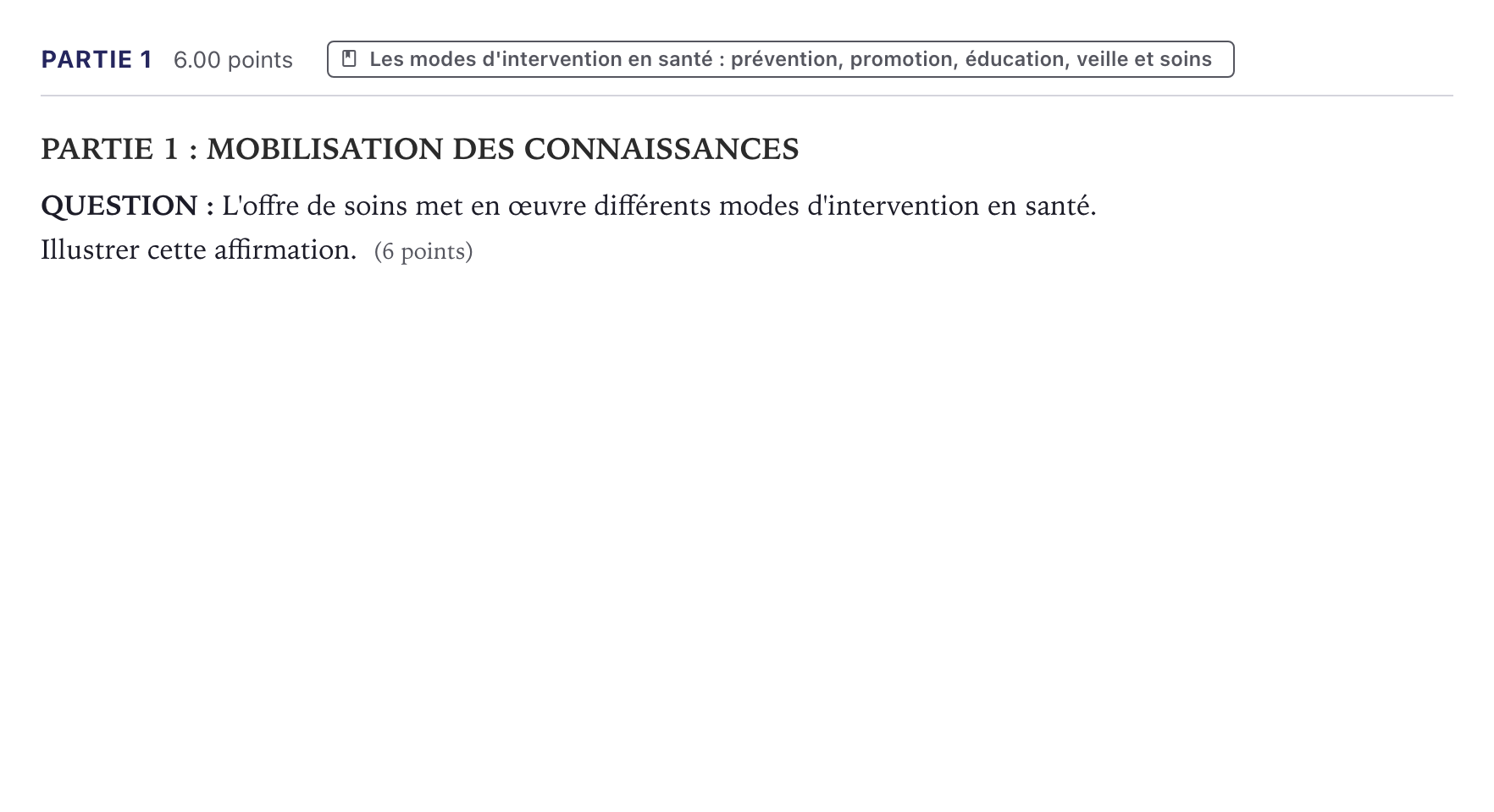 Énoncé: Partie 1 · Bac ST2S Sciences et Techniques Sanitaires et Sociales Métropole 2025