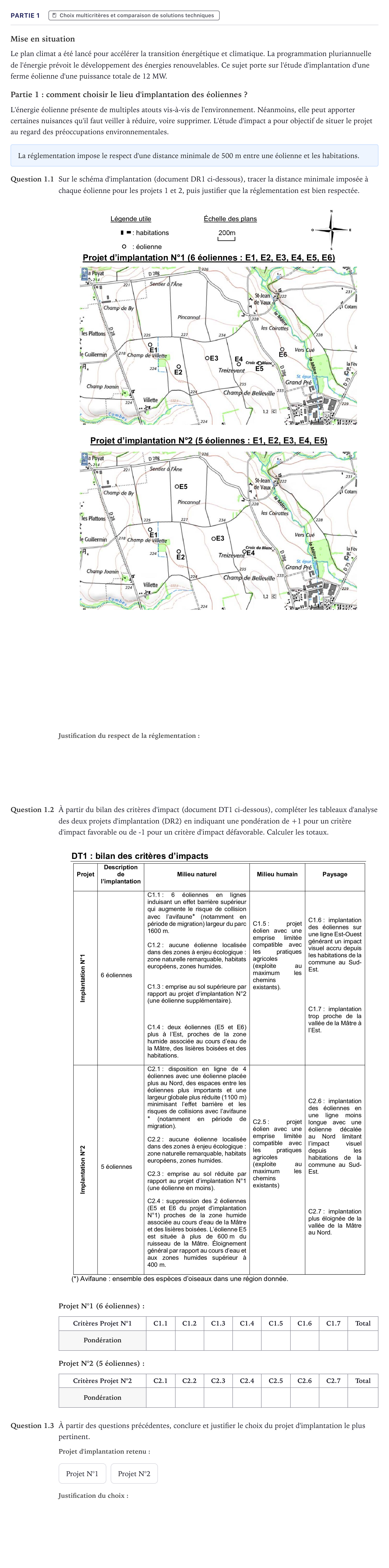 Énoncé: Partie 1 · Bac STI2D Ingénierie, Innovation et Développement Durable Métropole - SIN 2025