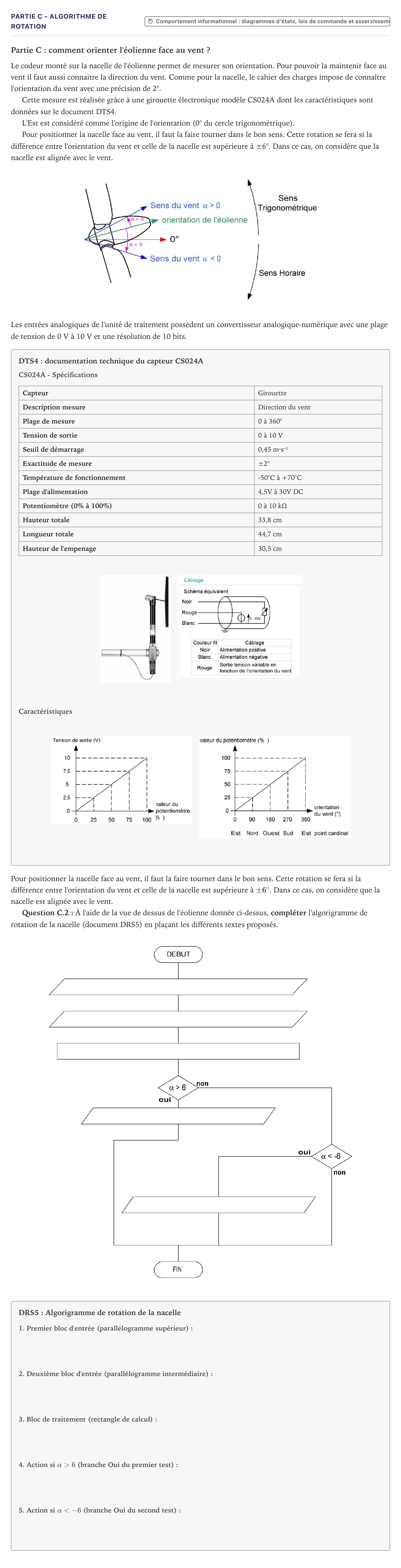 Énoncé: Partie C - Algorithme de rotation · Bac STI2D Ingénierie, Innovation et Développement Durable Métropole - SIN 2025